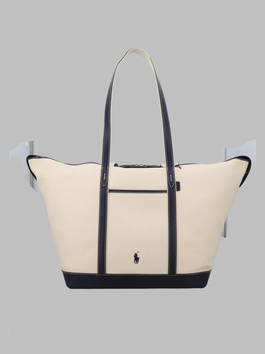 BORSA TOTE LARGE IN TELA E PELLE.webp