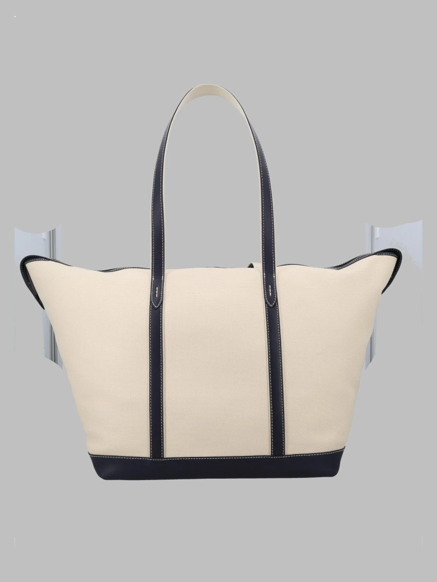 BORSA TOTE LARGE IN TELA E PELLE.webp