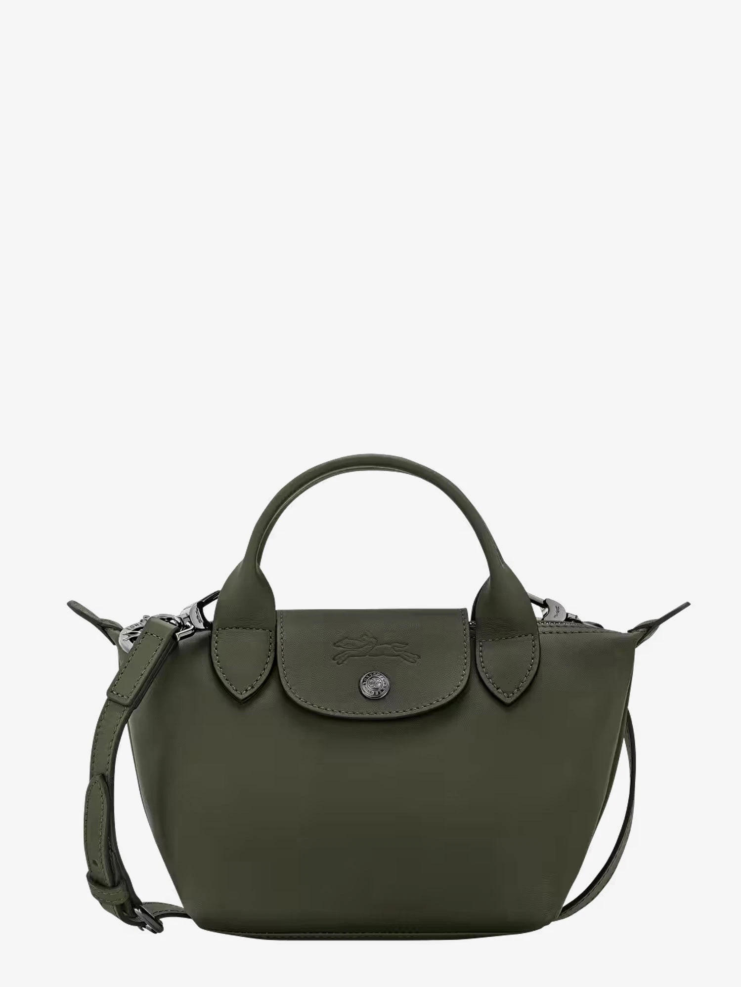 Le Pliage Xtra XS leather shoulder bag with engraved logo.webp