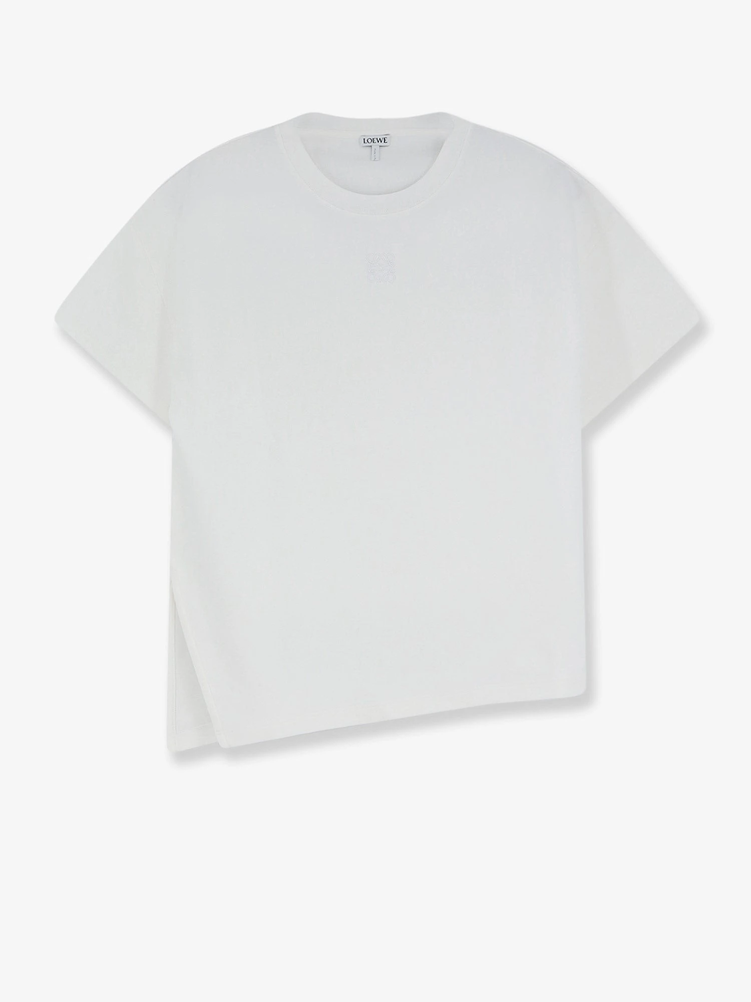 Asymmetric cotton blend t-shirt.webp