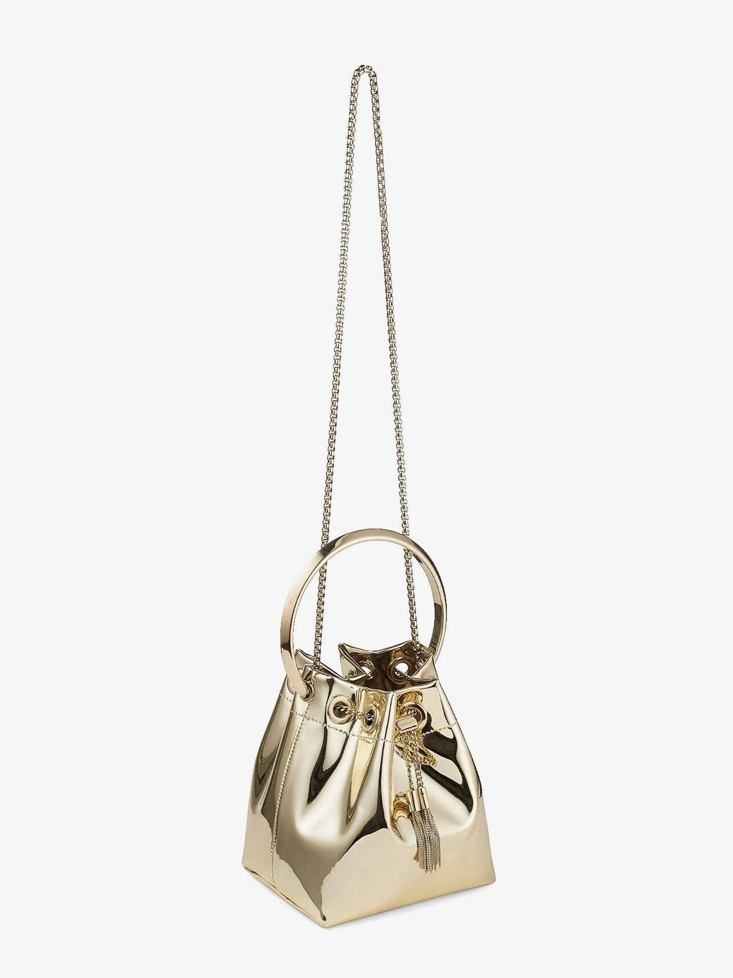 Bon Bon Metallic Leather Bucket Bag.webp