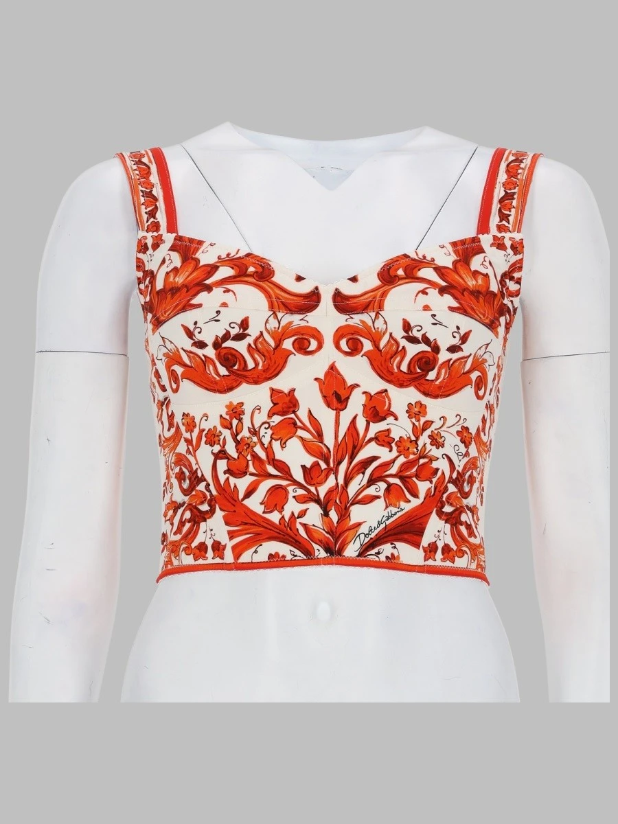 TOP BUSTIER IN CHARMEUSE STAMPA MAIOLICA.webp