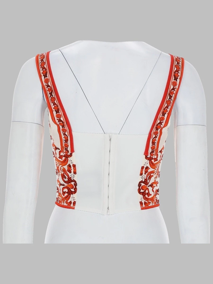TOP BUSTIER IN CHARMEUSE STAMPA MAIOLICA.webp