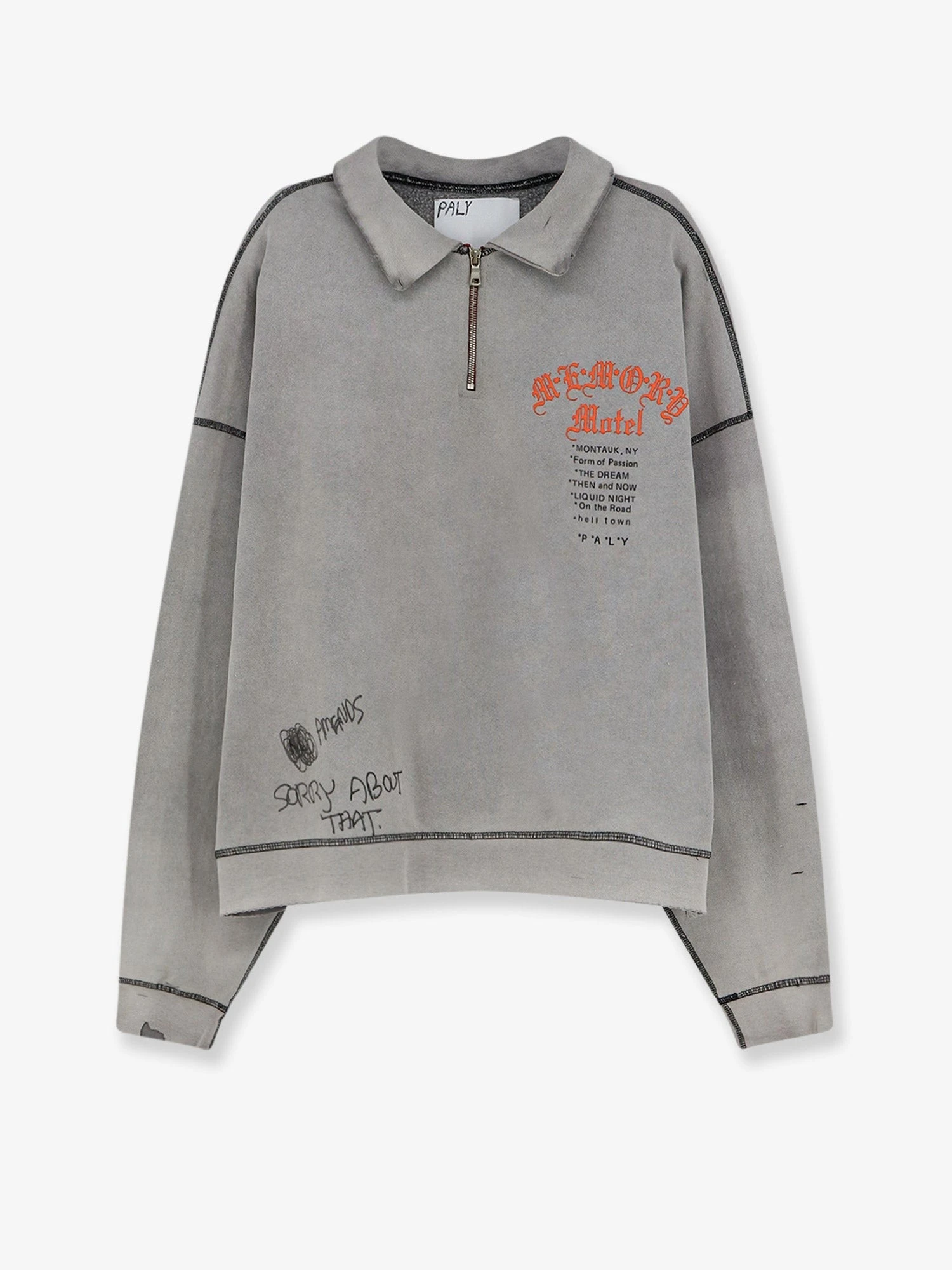 Cotton sweatshirt with front logo print.webp