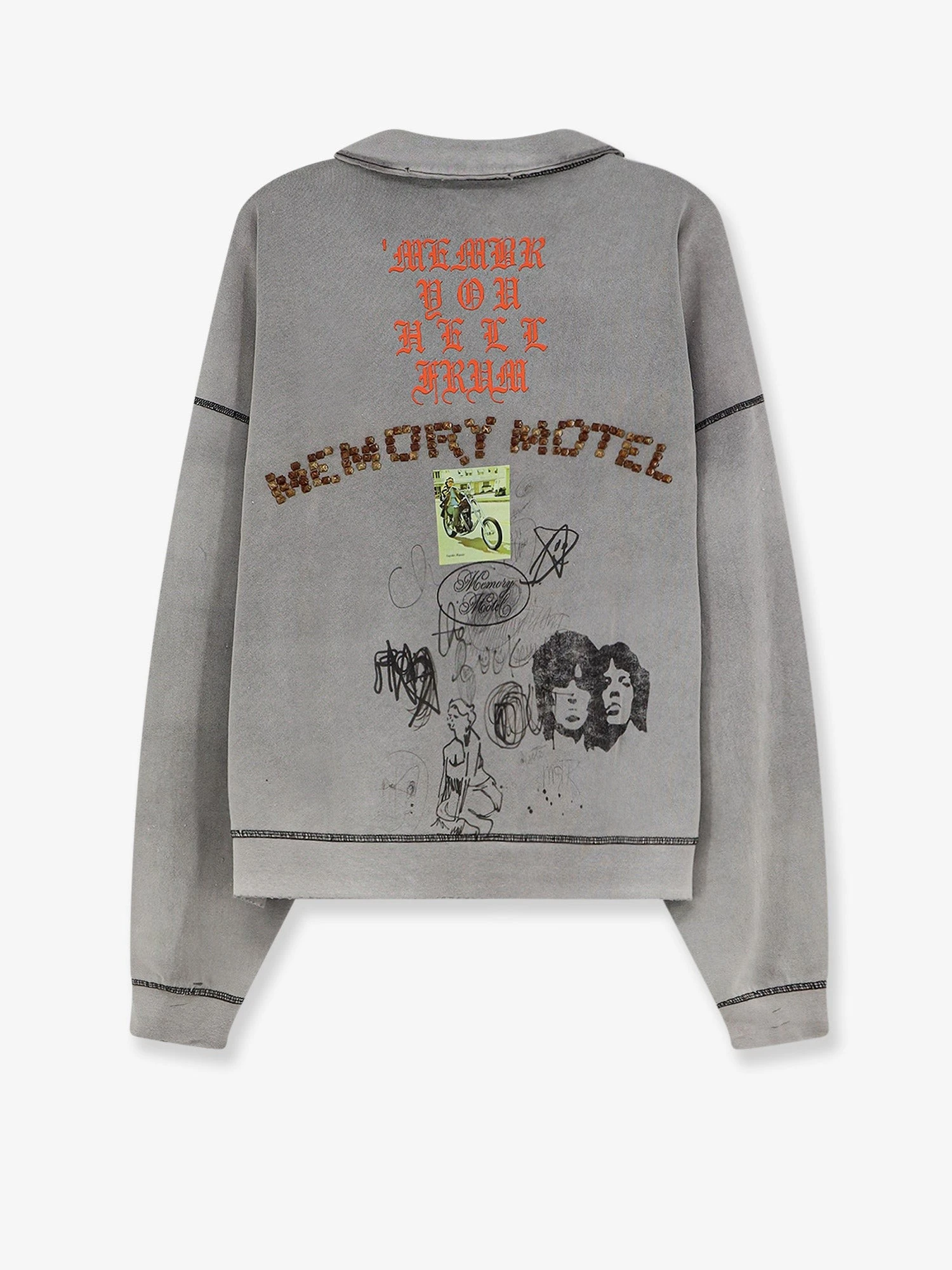 Cotton sweatshirt with front logo print.webp