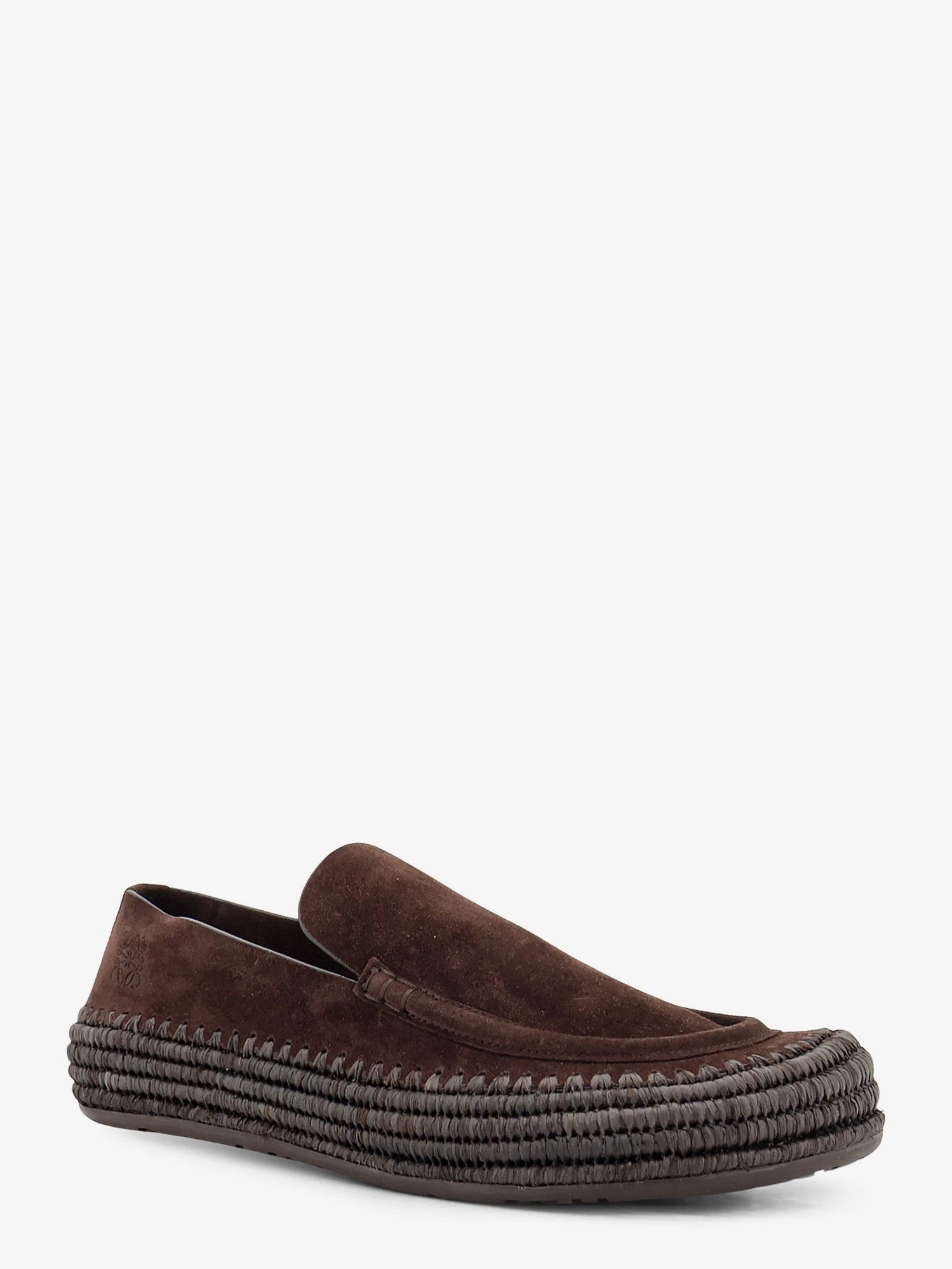 Rio suede and raffia loafers.webp