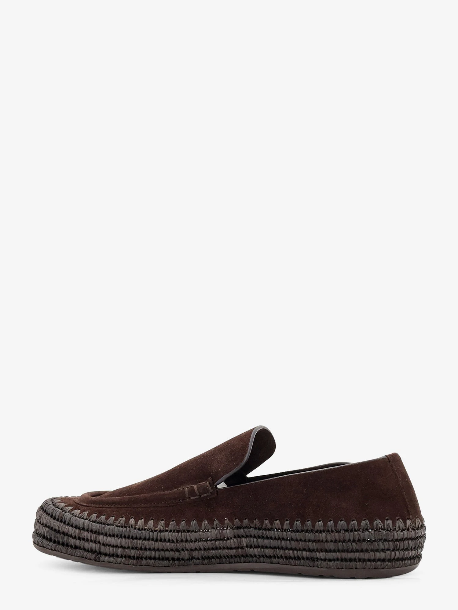 Rio suede and raffia loafers.webp