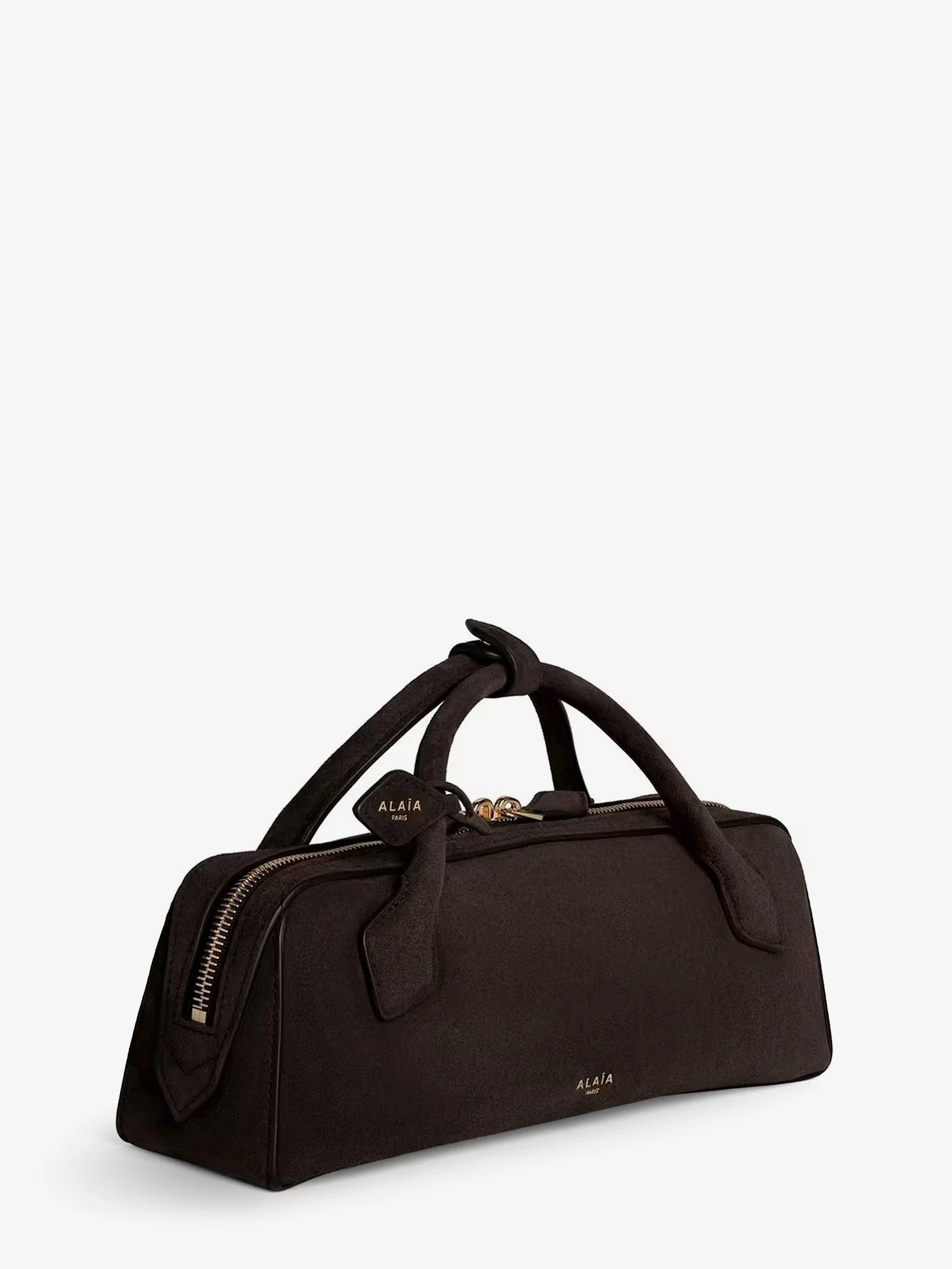 Teckel Clutch suede handbag.webp