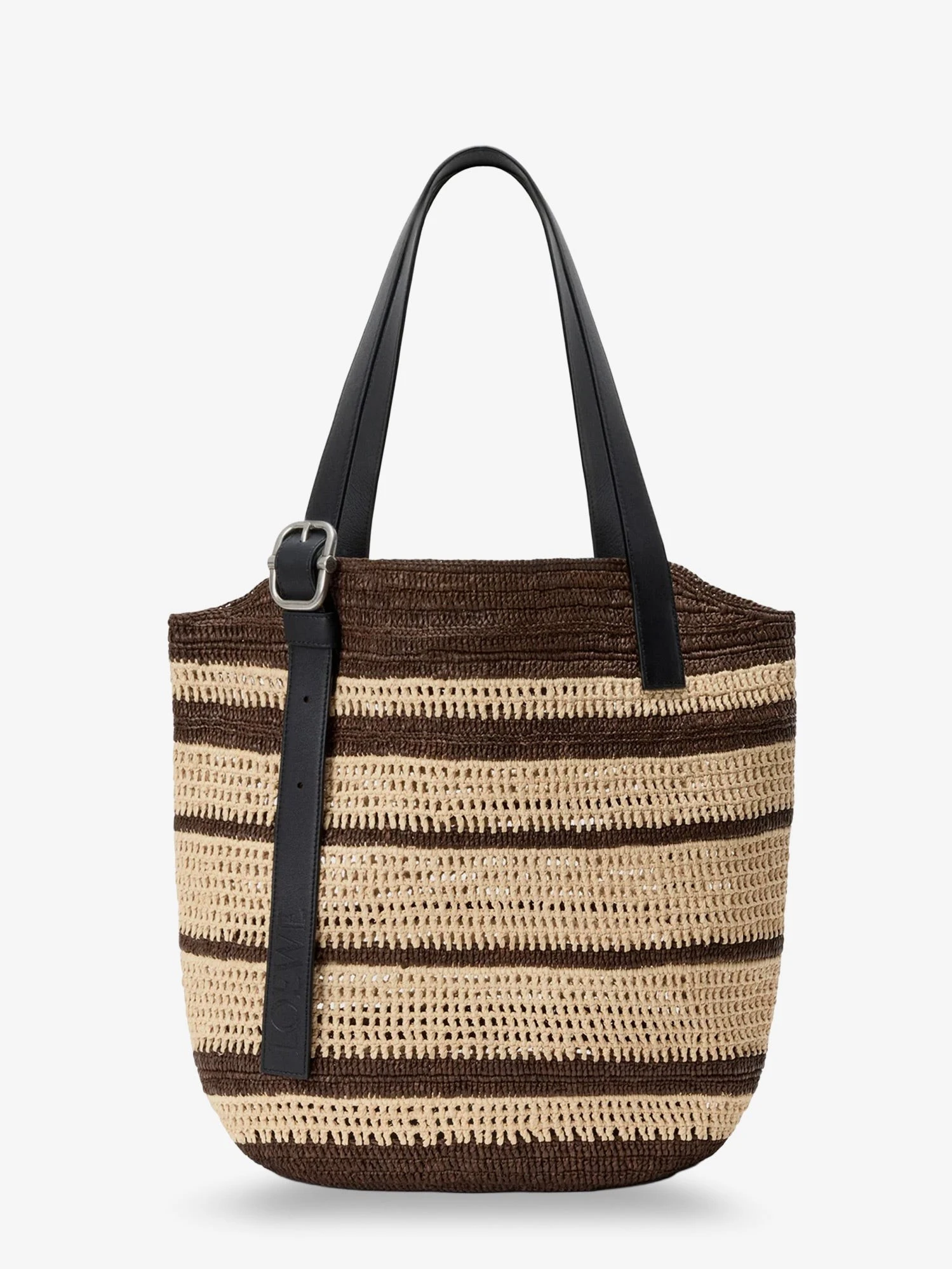 Paula's Ibiza Two-Tone Raffia Loop Shopping Bag.webp
