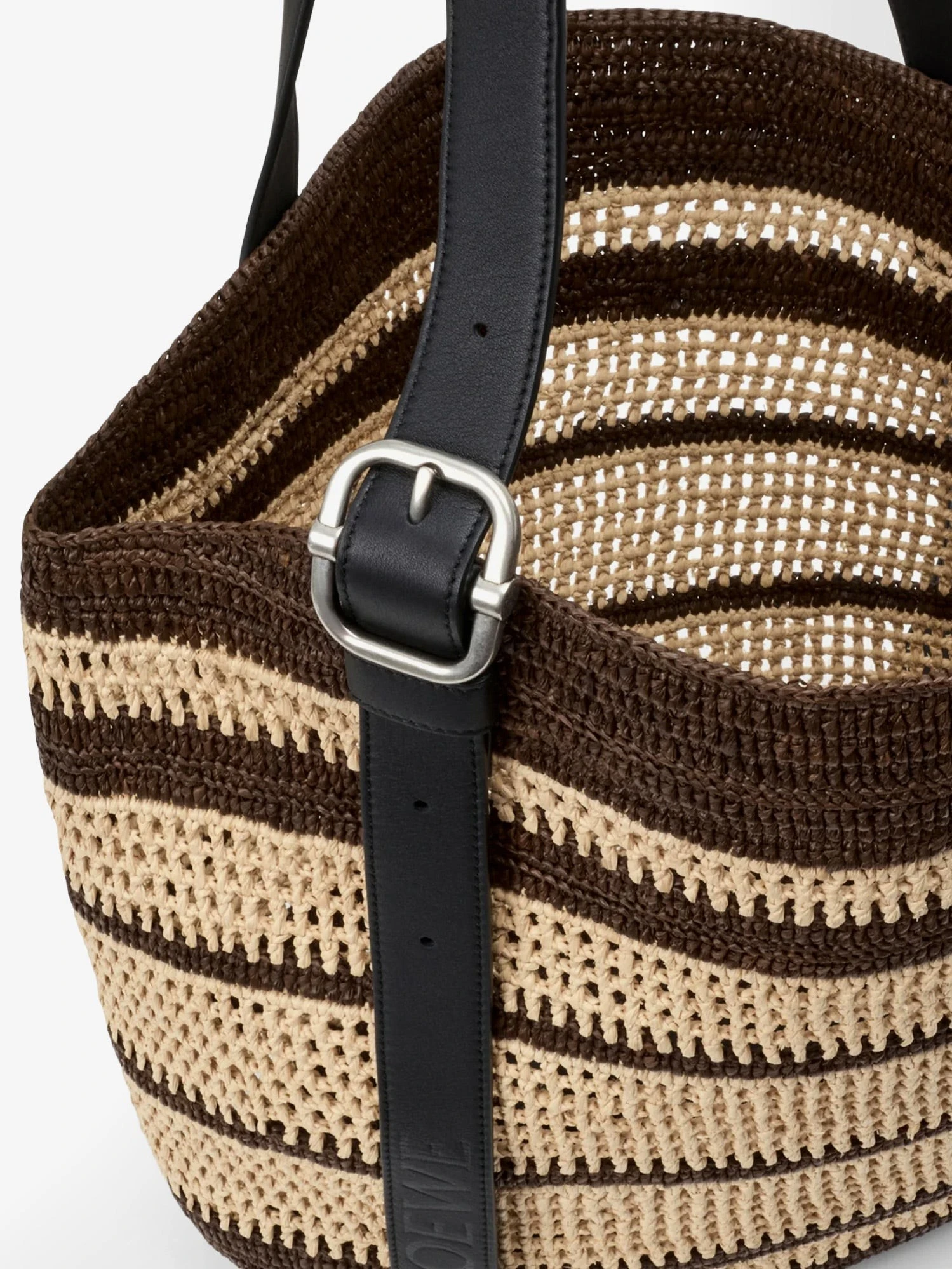 Paula's Ibiza Two-Tone Raffia Loop Shopping Bag.webp