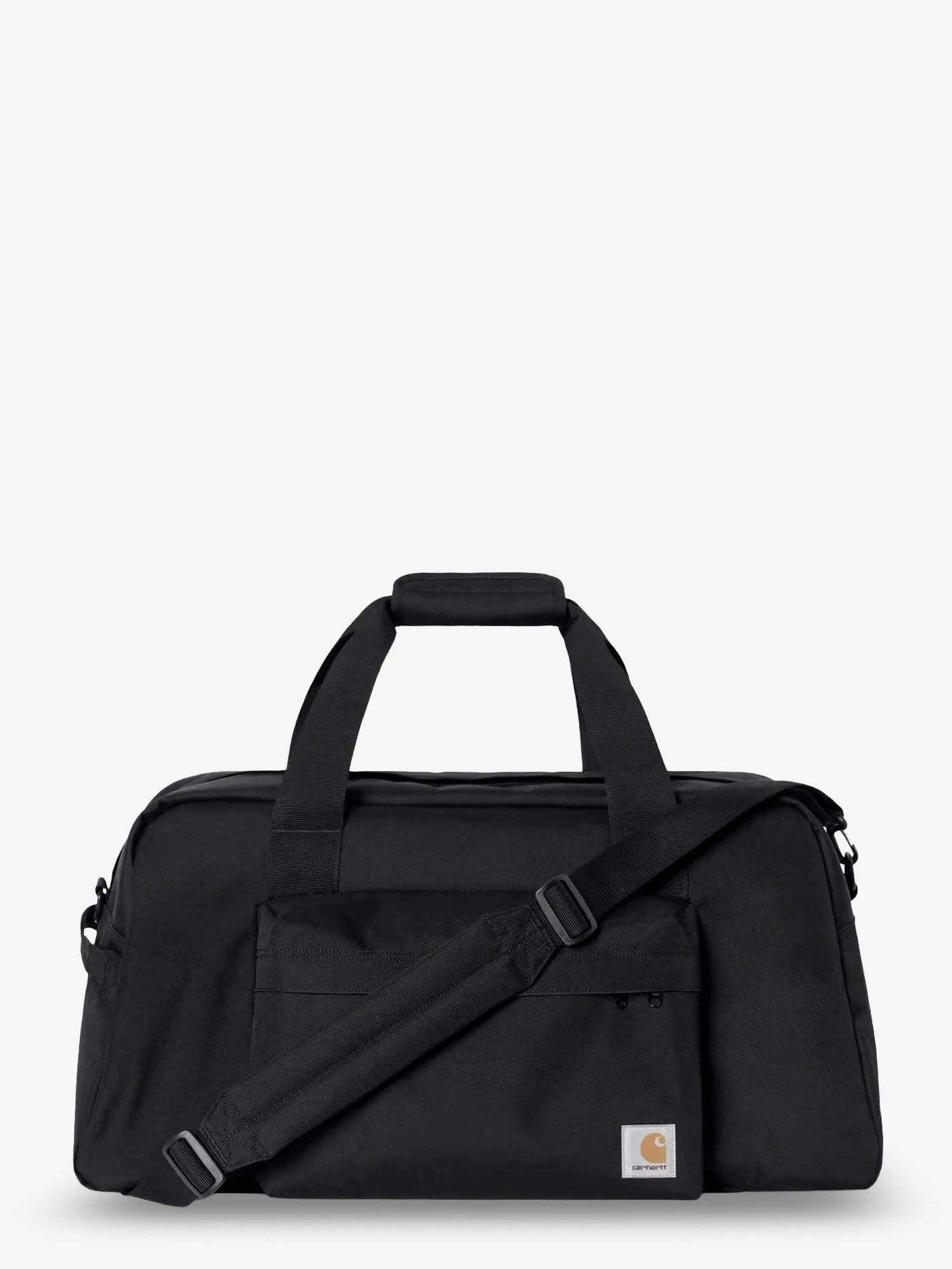 Carhartt nylon Duffle Bag with logo patch on the bottom.webp