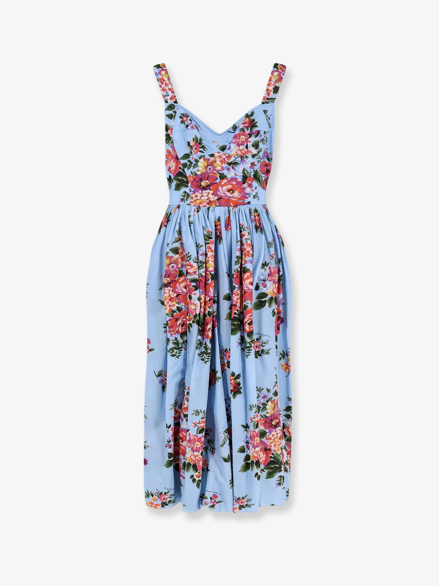 Cotton dress with Mazzo di Fiori print.webp