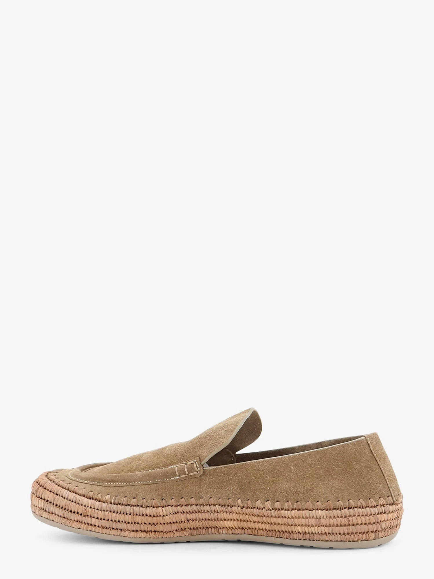 Rio suede and raffia loafers.webp