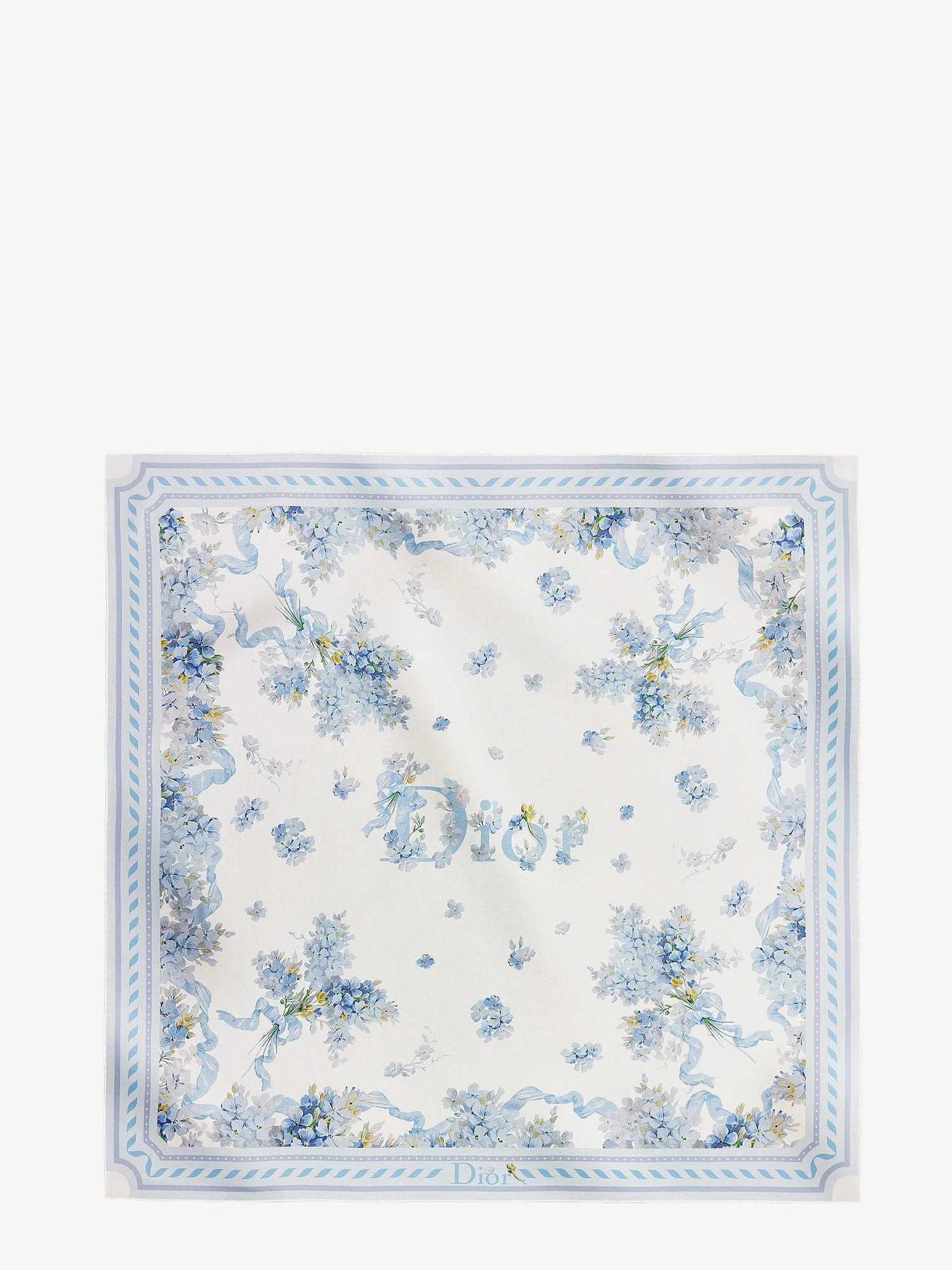 Silk Foulard with Dior Lilac Bouquet print