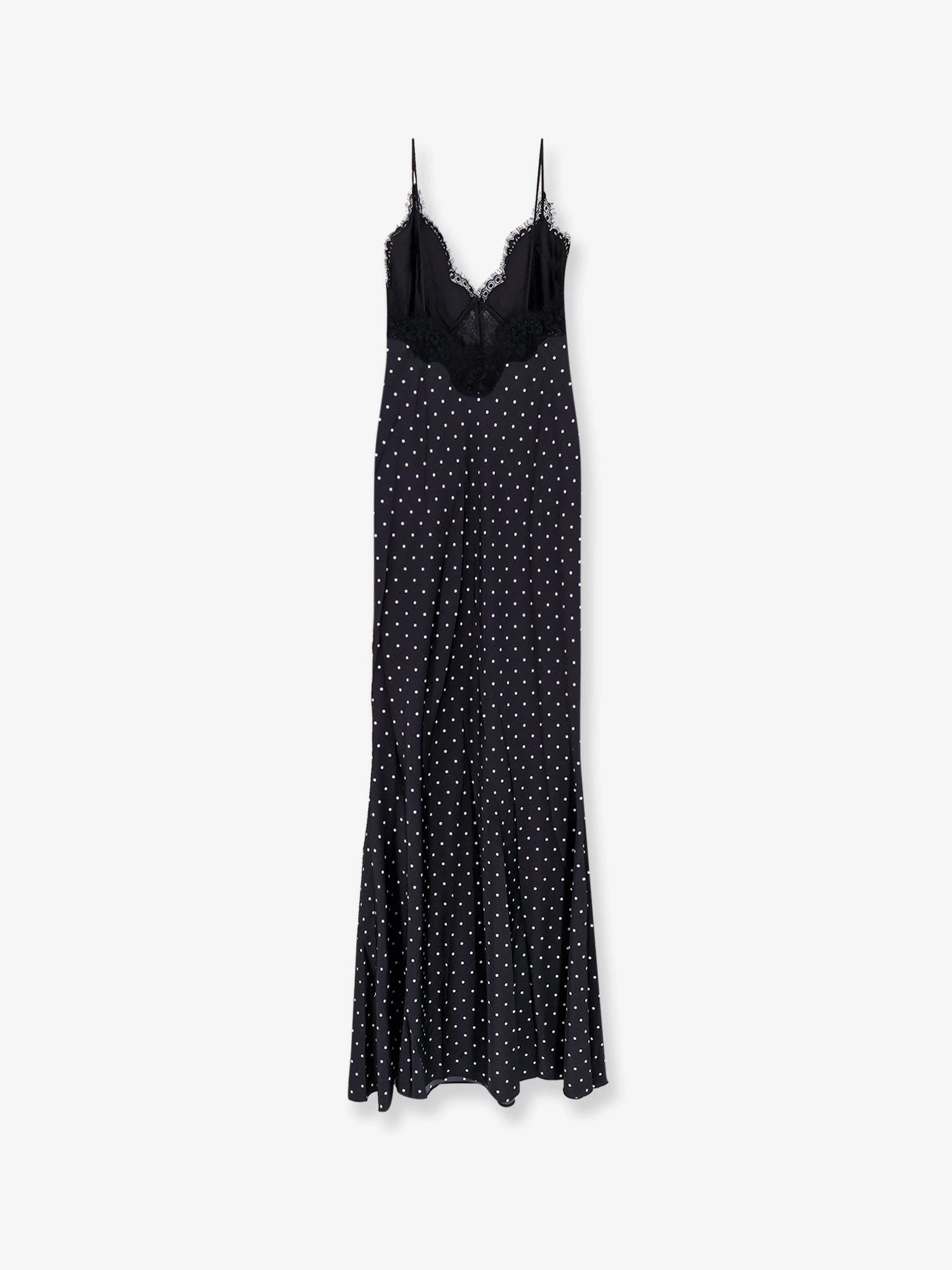 Polka-dots satin long dress.webp