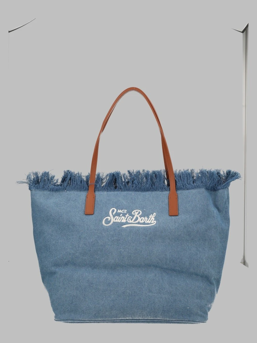 BORSA "CITY" IN DENIM CON FRANGE.webp
