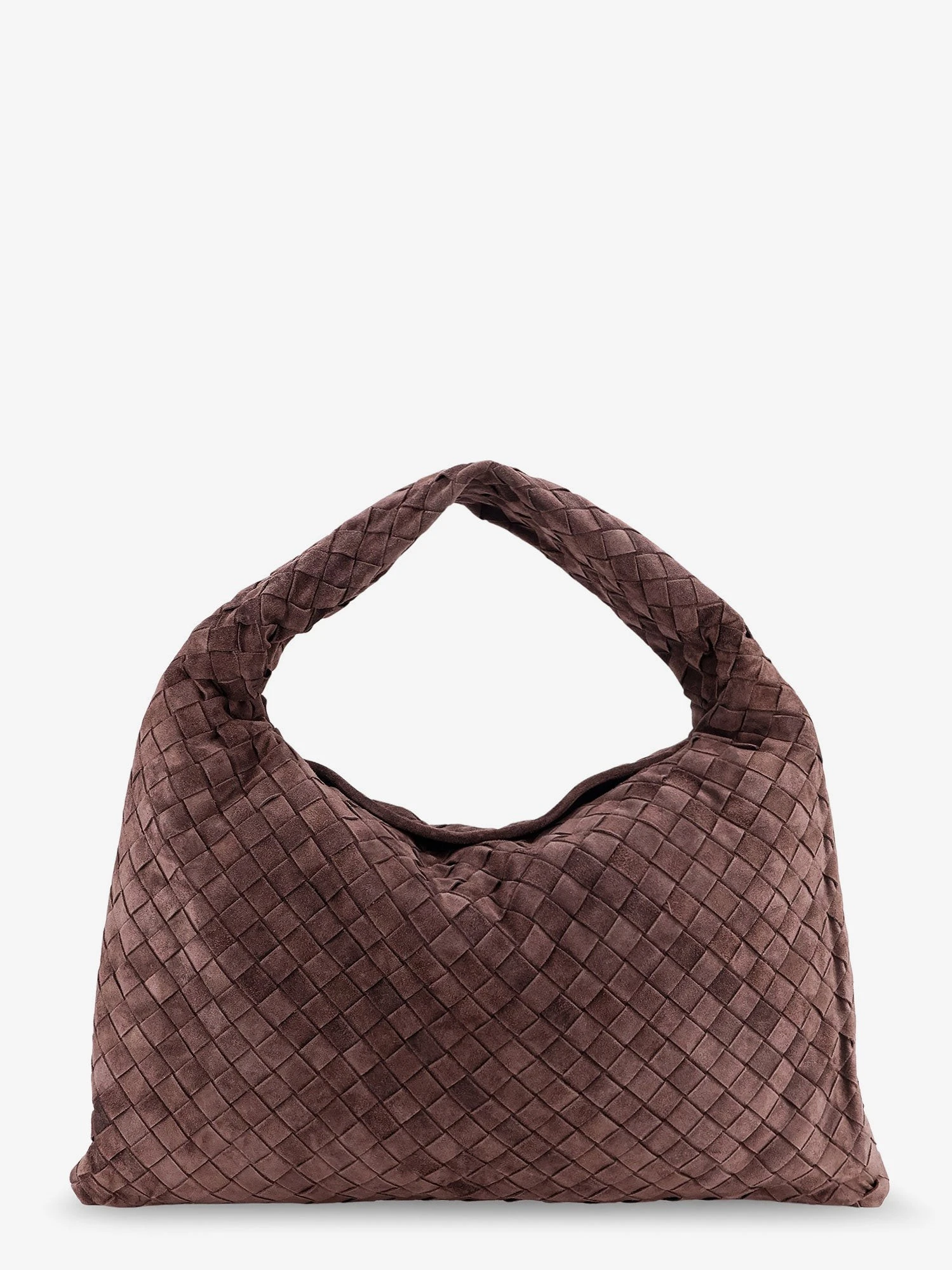 Hop leather shoulder bag with Intrecciato effect.webp