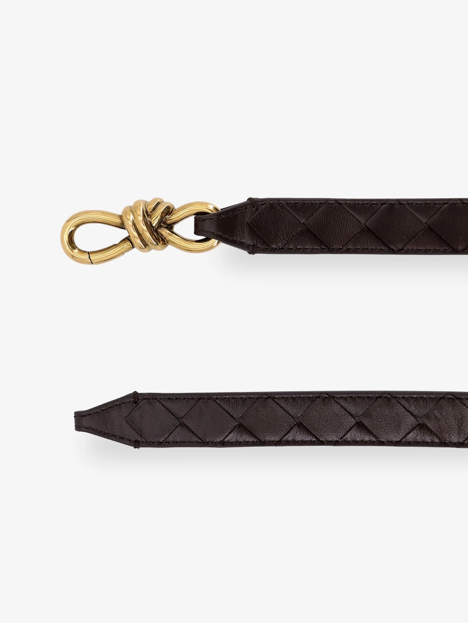 Leather belt with Intrecciato motif.webp