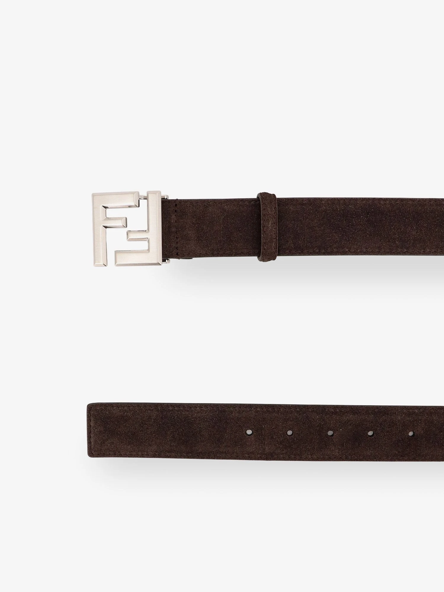 Squared FF suede belt.webp