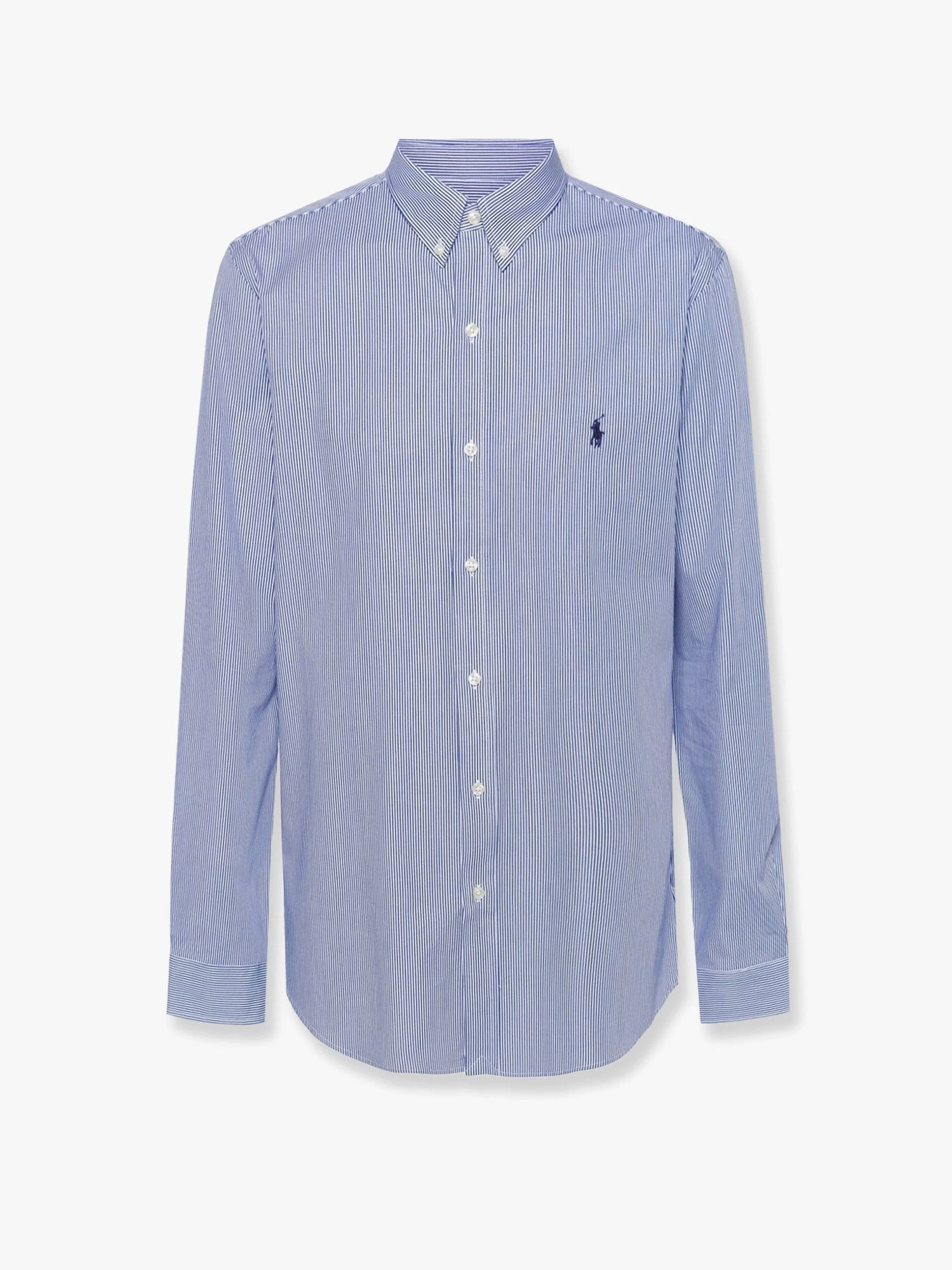 Striped stretch cotton shirt.webp