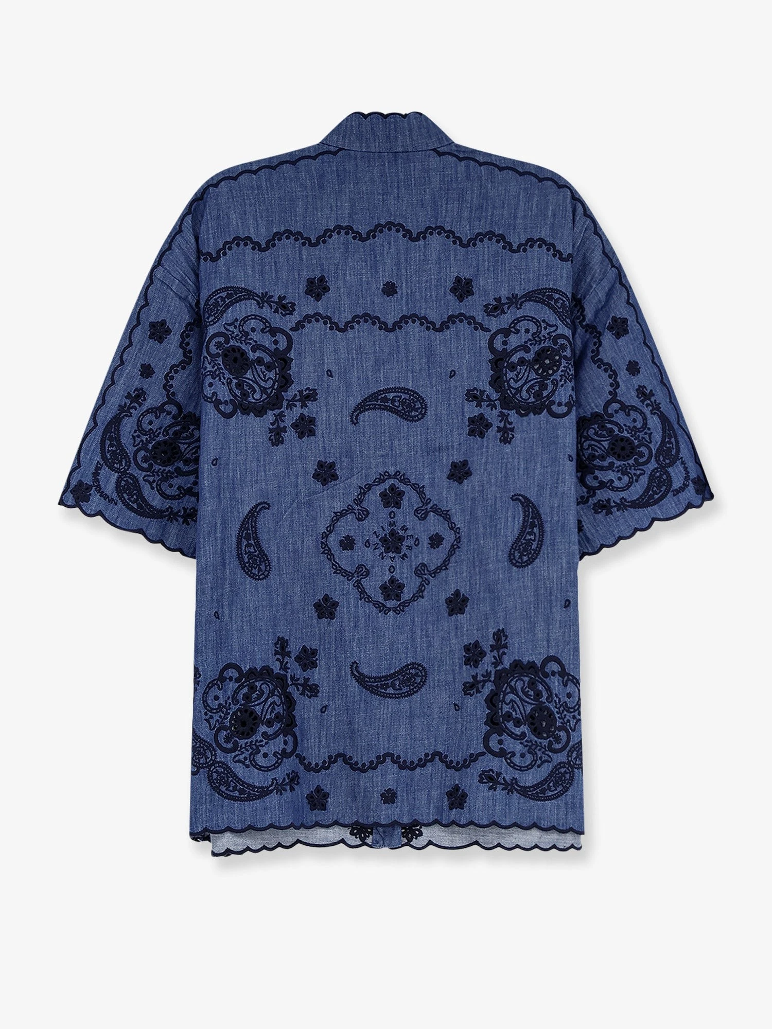 Aster denim shirt with all-over contrasting embroidery.webp