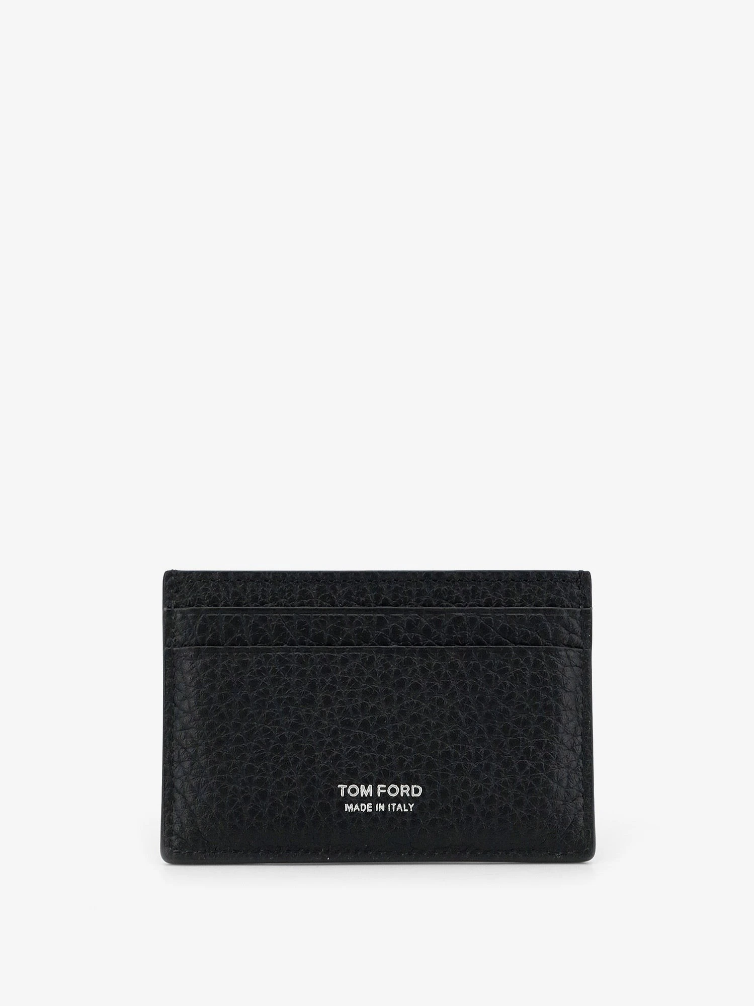 Leather card holder with embossed logo.webp