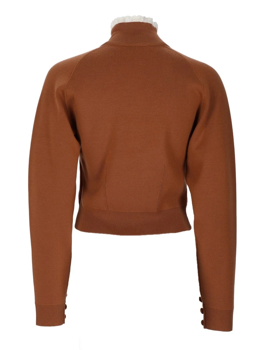 PULLOVER A COLLO ALTO IN MAGLIA DI LANA E PIZZO.webp