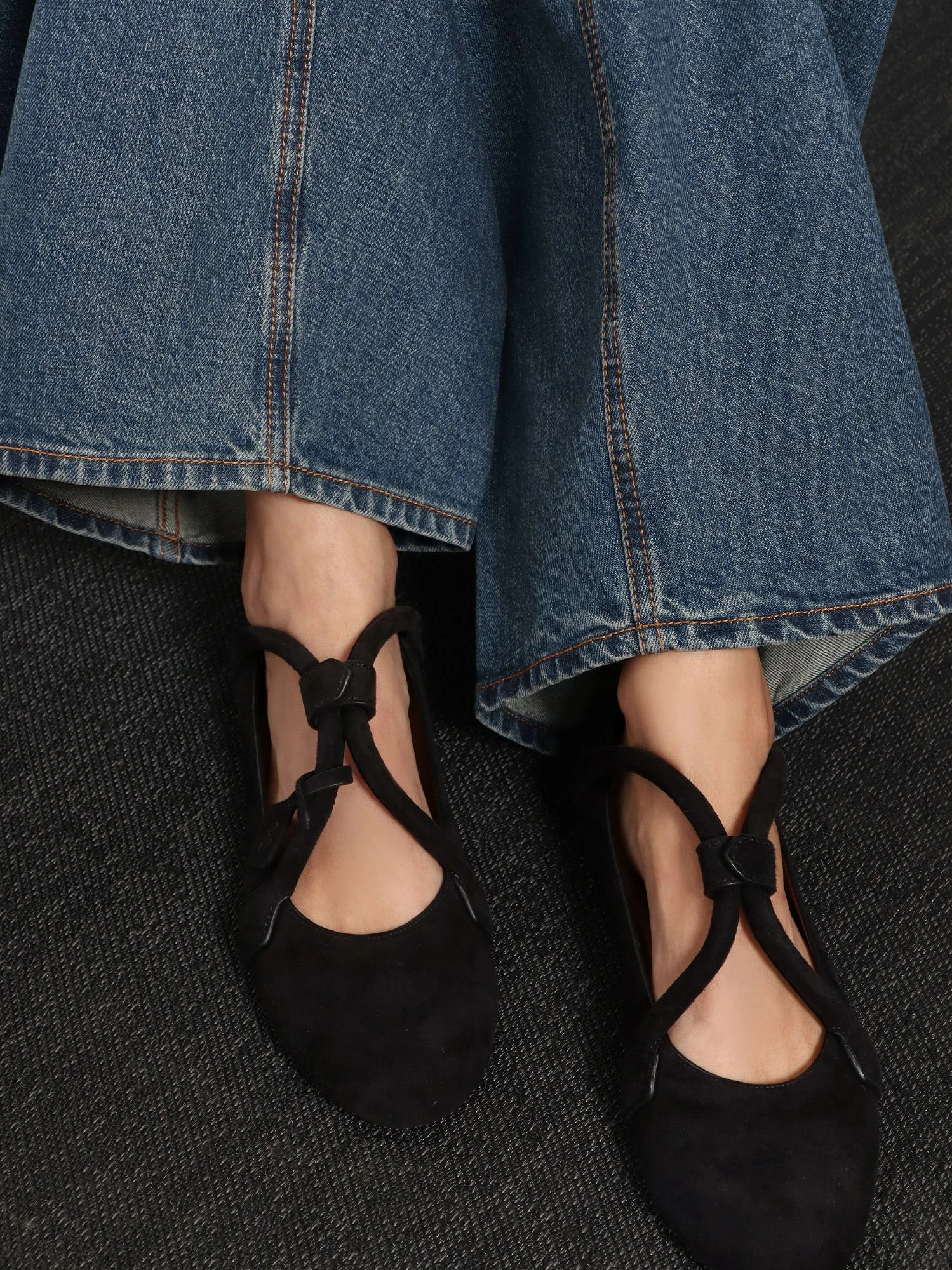 Le Teckel Suede Ballet Flats.webp