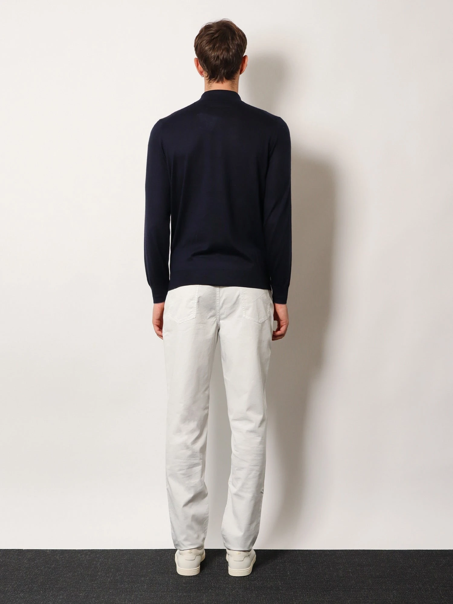 Cashmere and cotton polo shirt.webp