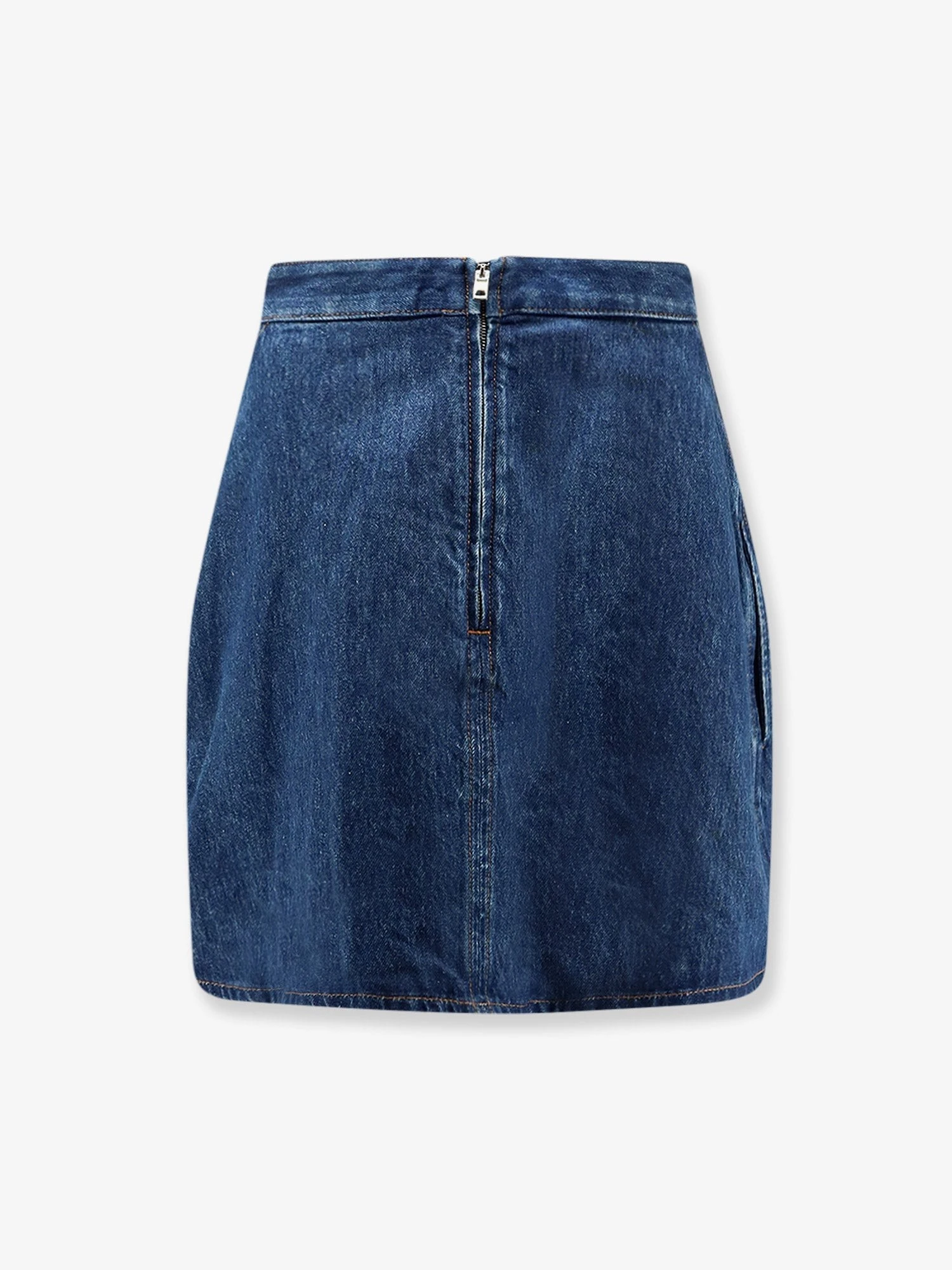 Cocoon denim blue mini skirt.webp