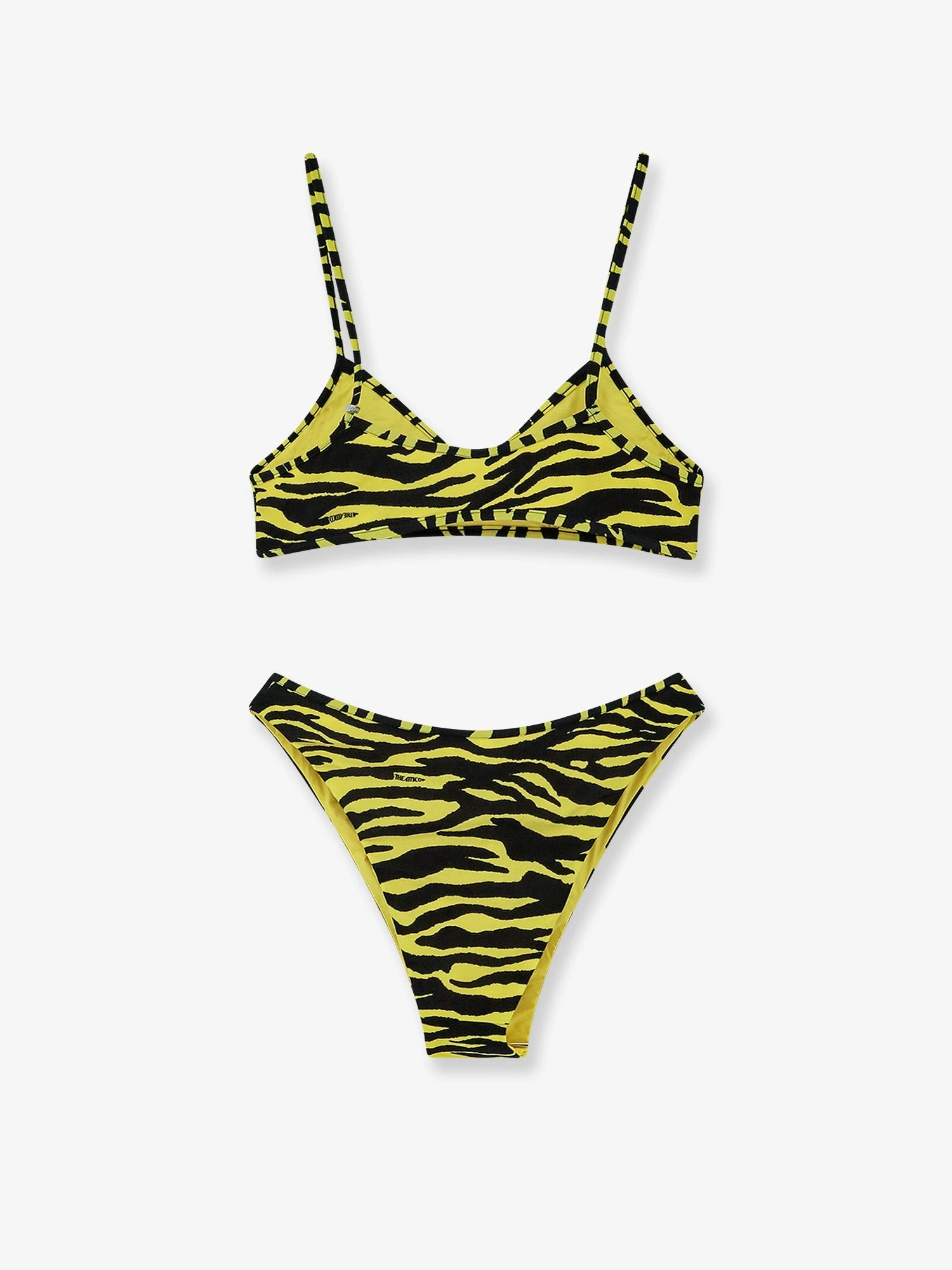 The Attico Il Primo Bagno lycra swimsuit with zebra print.webp