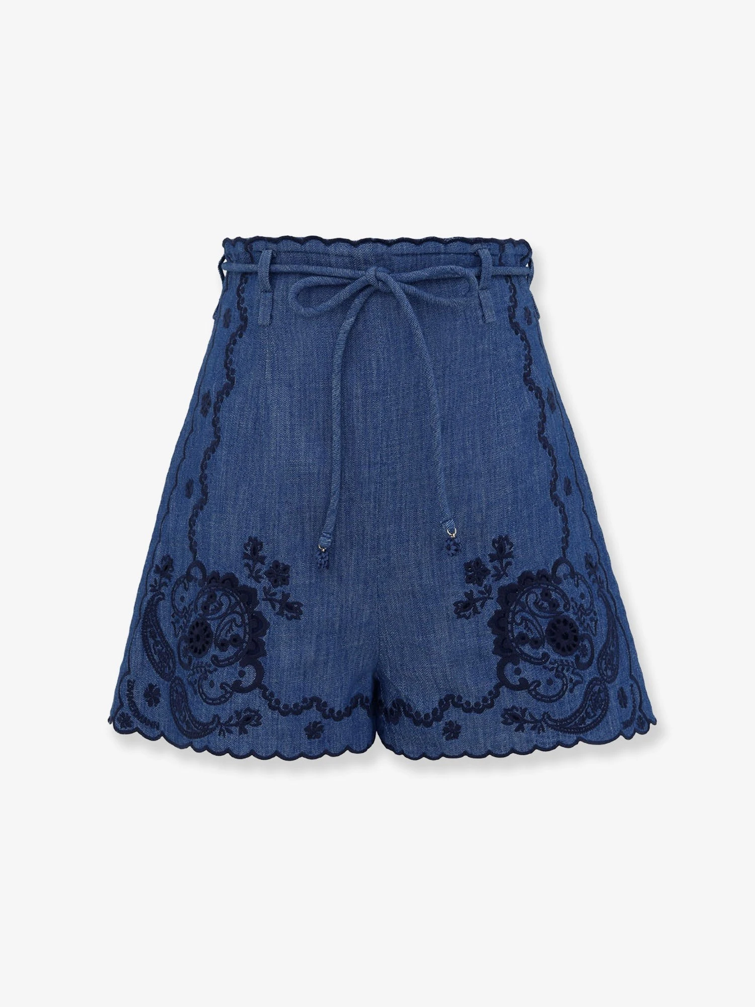 Aster embroidered denim shorts.webp