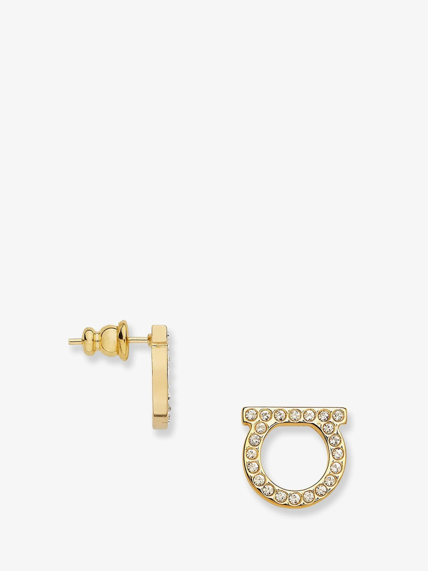 Gancini Crystals Brass Earrings.webp