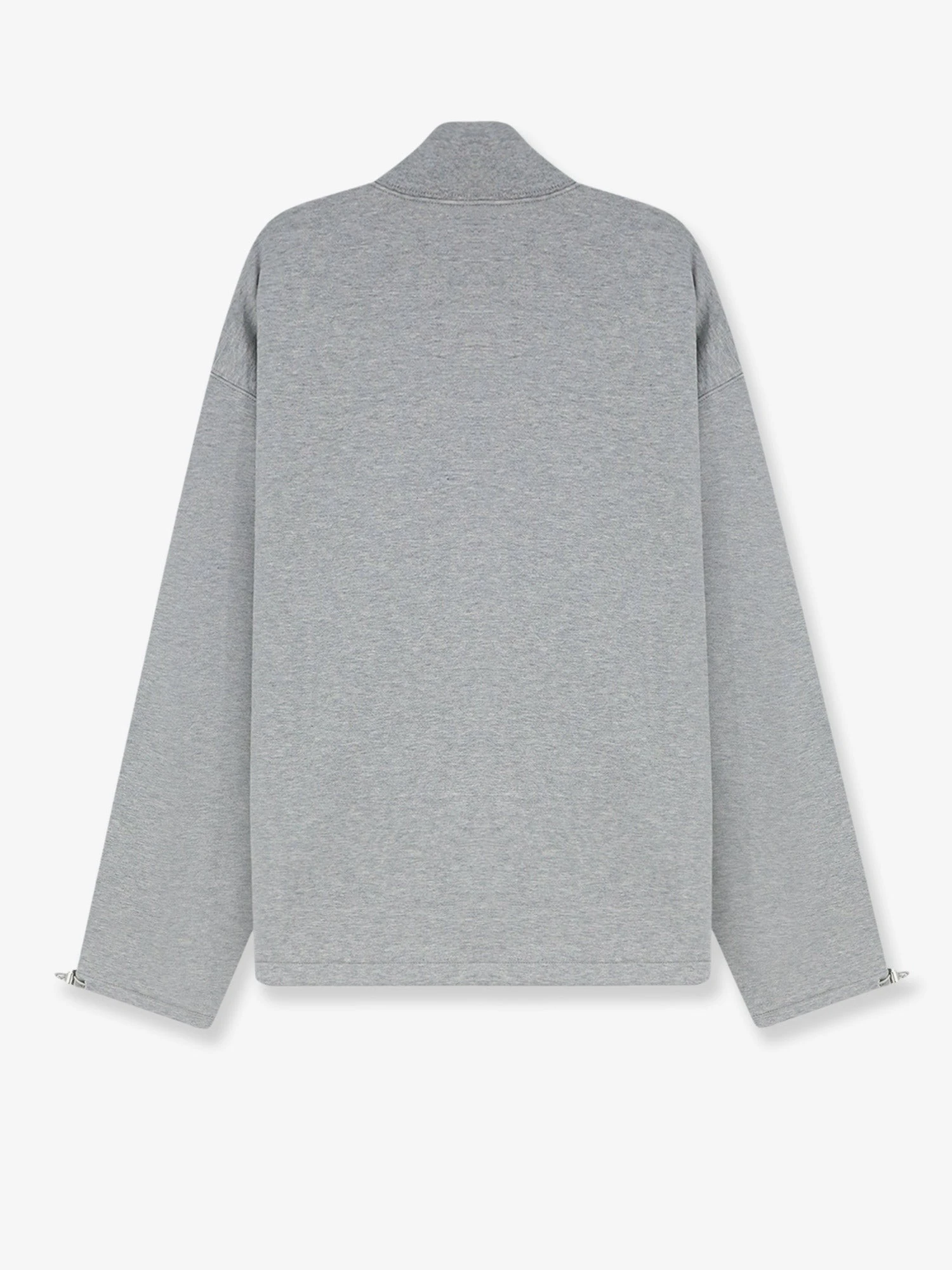 Oversize cotton sweatshirt with zip closure.webp