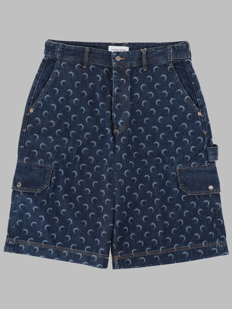 SHORTS IN DENIM CON STAMPA ALL OVER.webp
