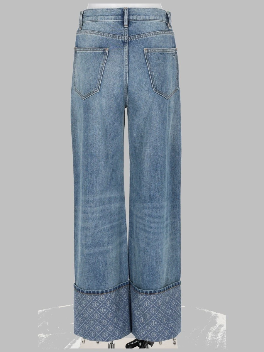 JEANS A GAMBA DRITTA CON RISVOLTO A CONTRASTO.webp