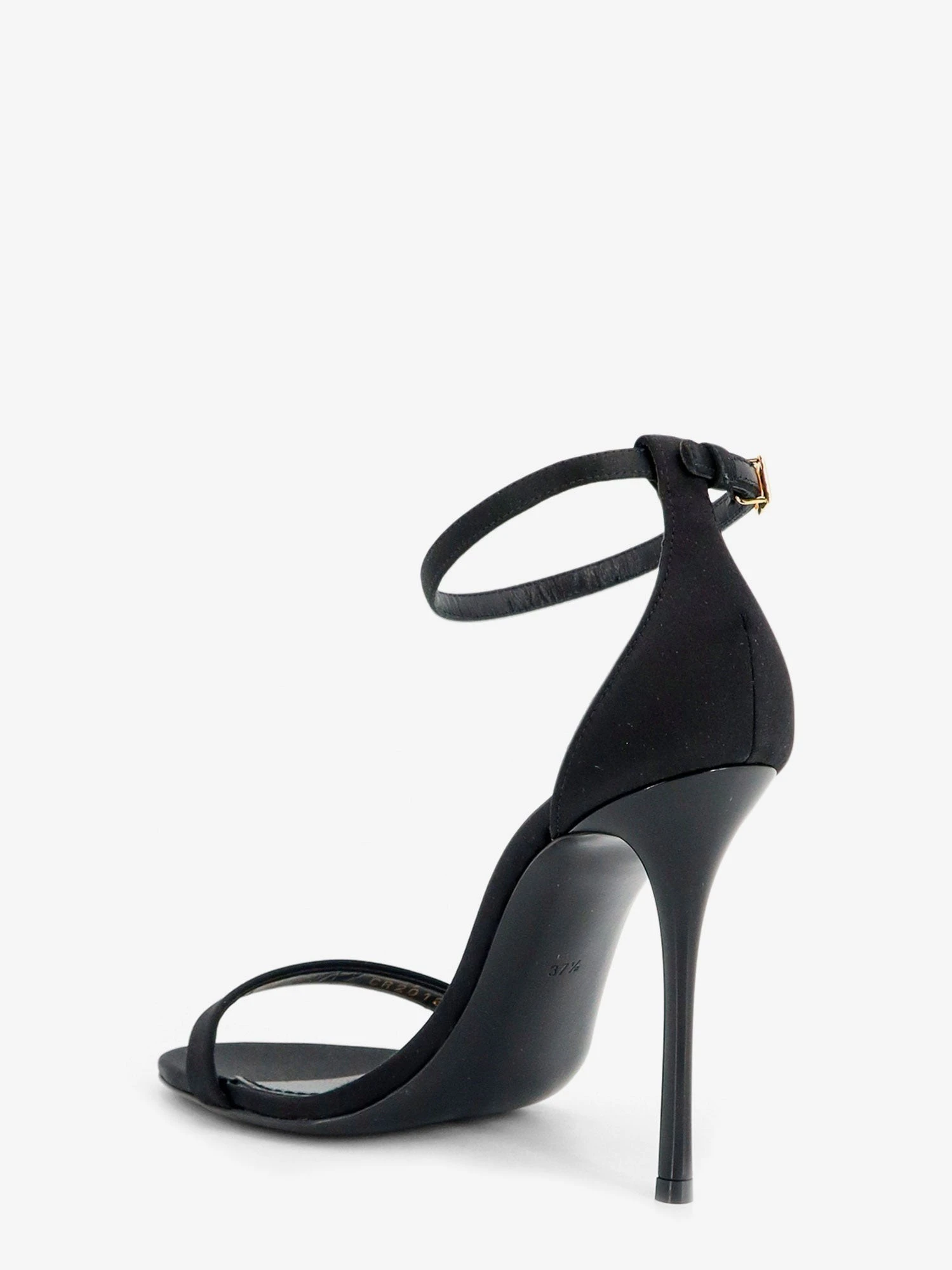 Satin sandals with metal DG logo.webp