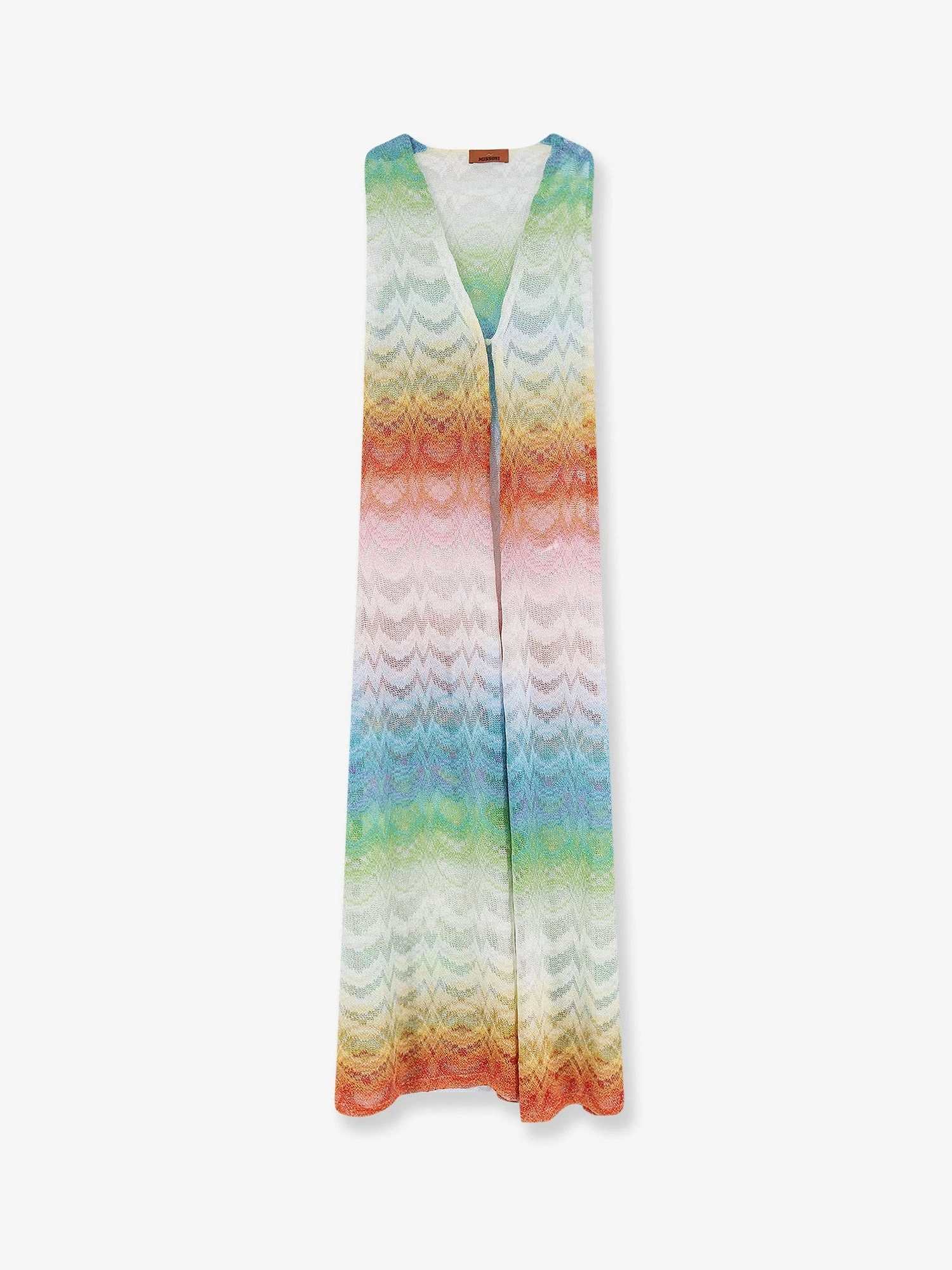 Long Cover Up viscose and metallic fiber dress.webp