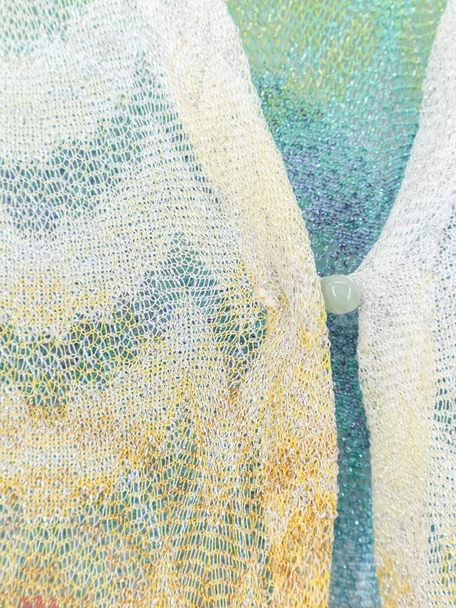 Long Cover Up viscose and metallic fiber dress.webp