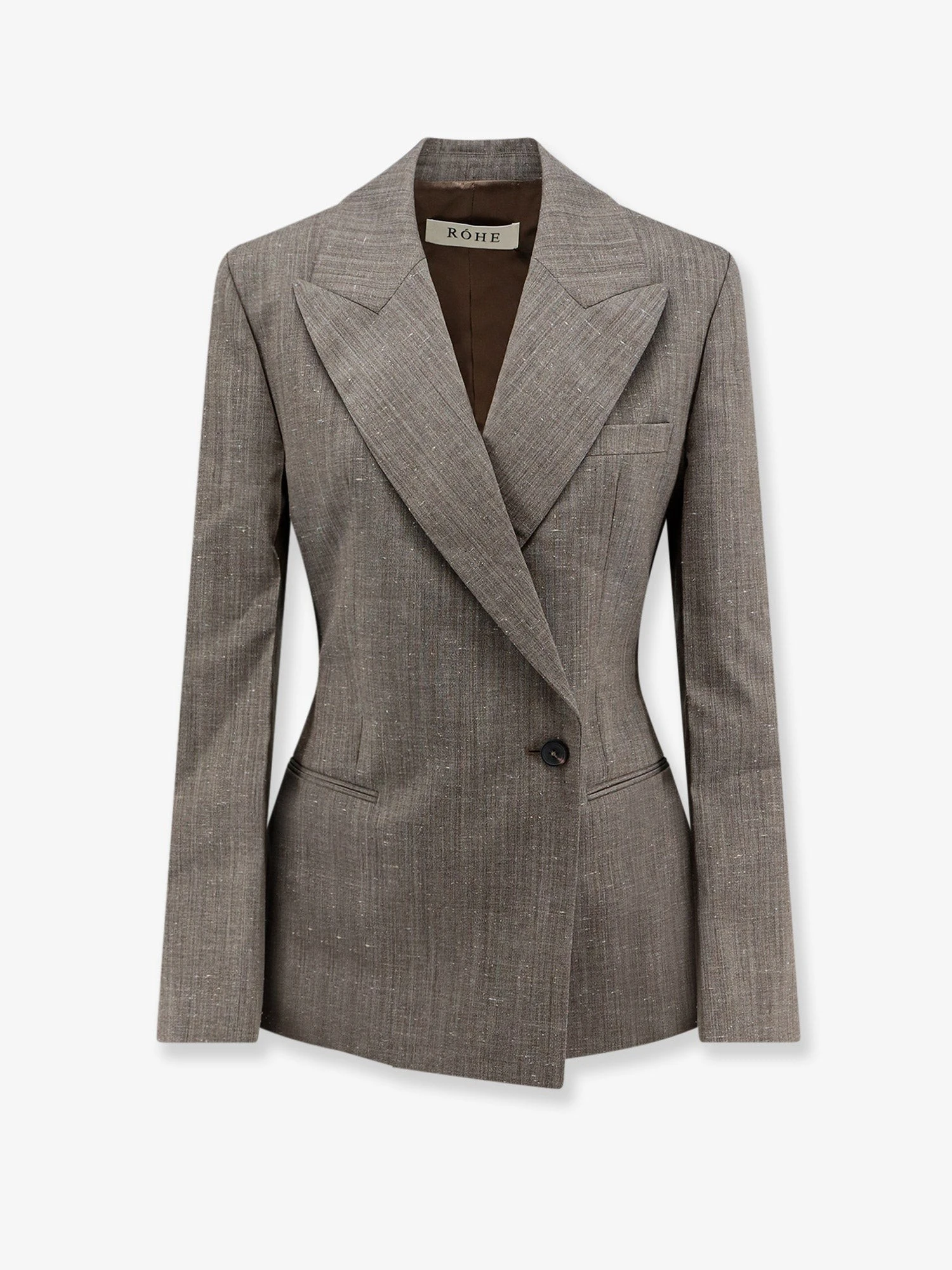 Hourglass shaped wool blend blazer.webp
