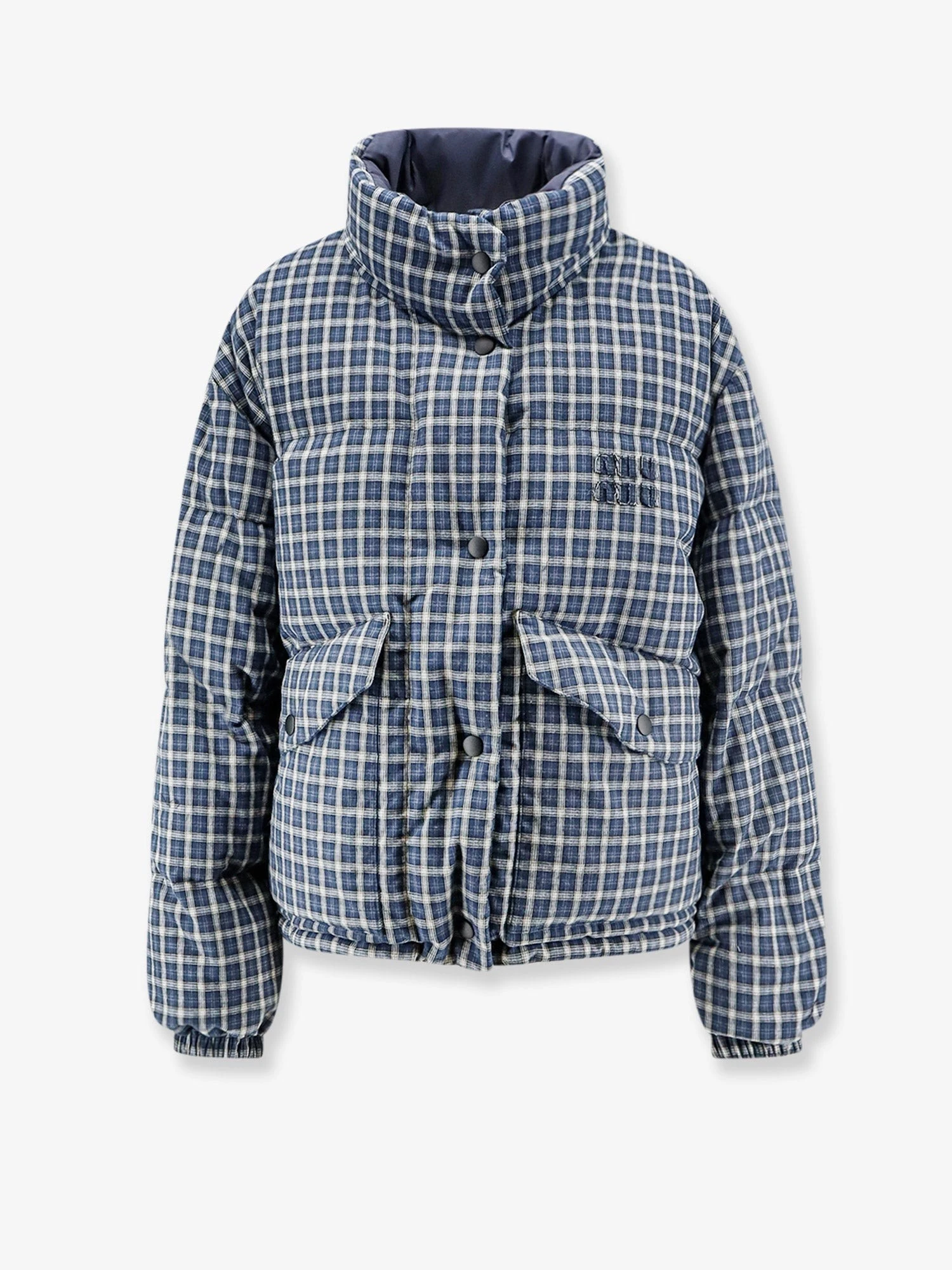 Reversible madras flannel down jacket.webp