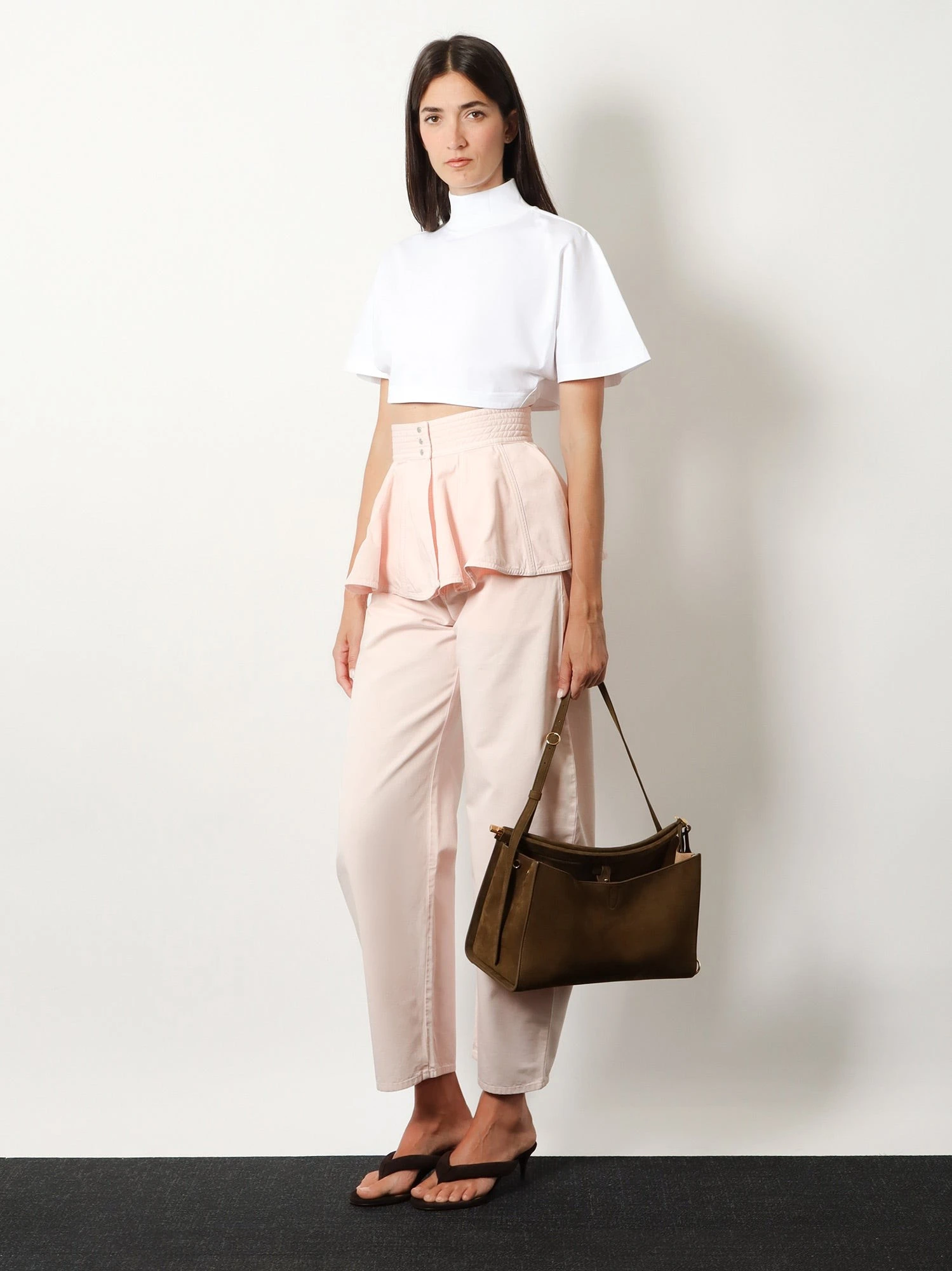 Le Click Pocket 35 nabuck shoulder bag.webp