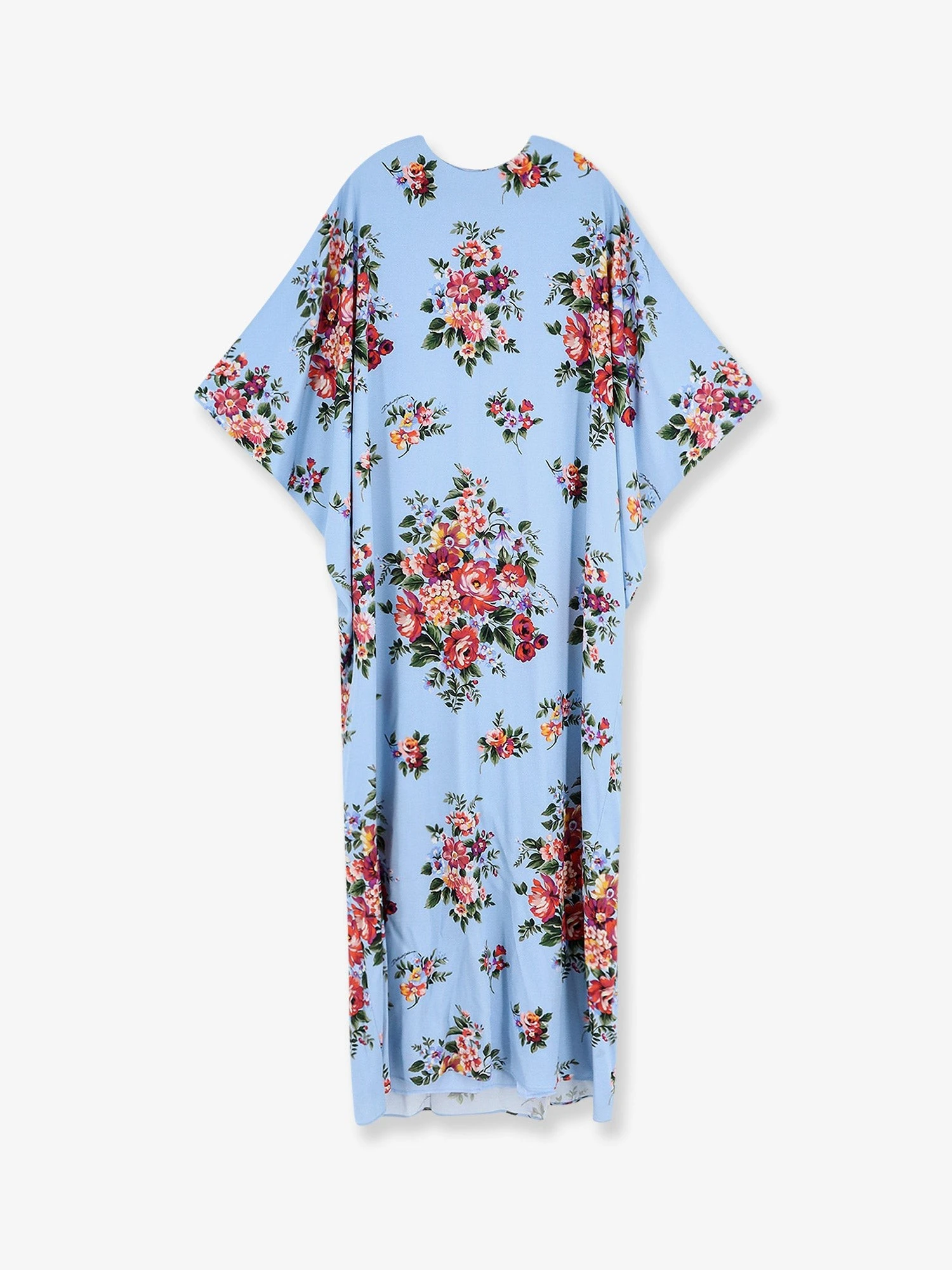 Long charmeuse dress with Mazzo di Fiori print.webp