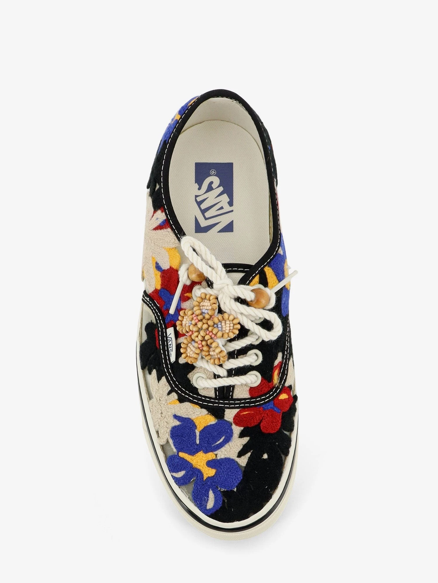 Lx authentic 44 sneakers with multicolor macramé floral detail.webp