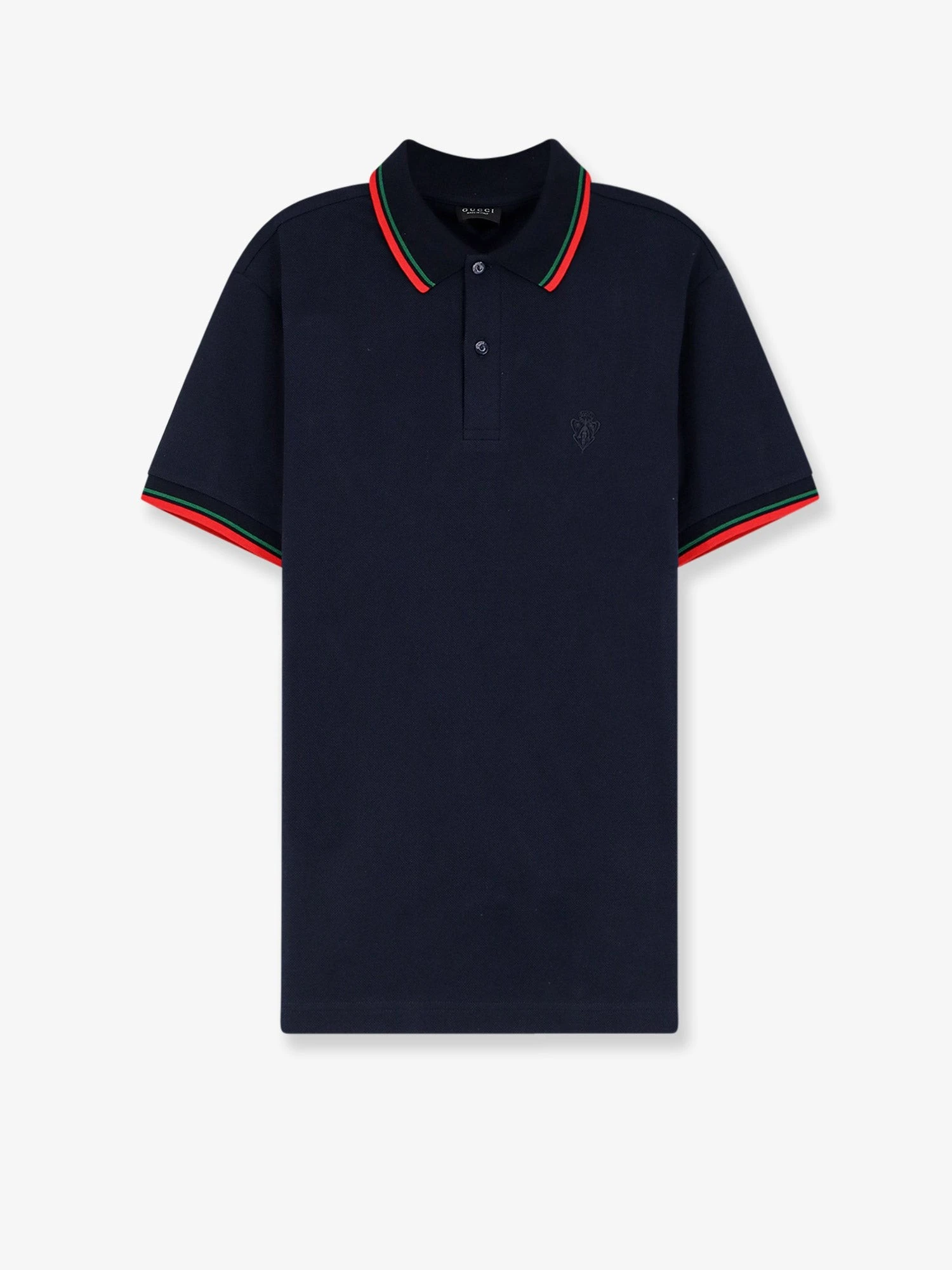 Cotton polo shirt with embroidered logo on the front.webp