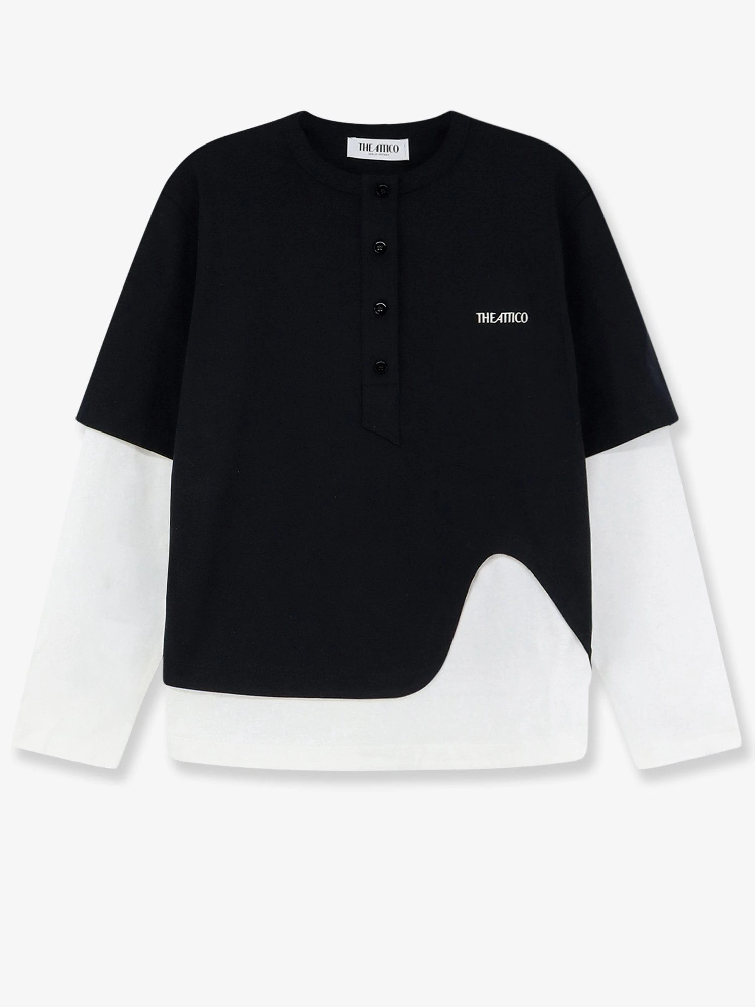 Cotton T-shirt with embroidered logo on the front.webp