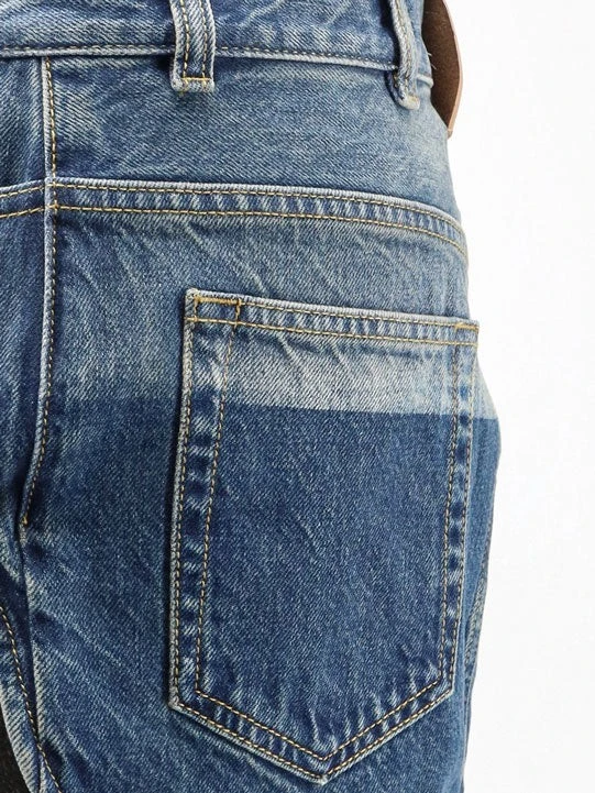 Blue denim mini skirt.webp