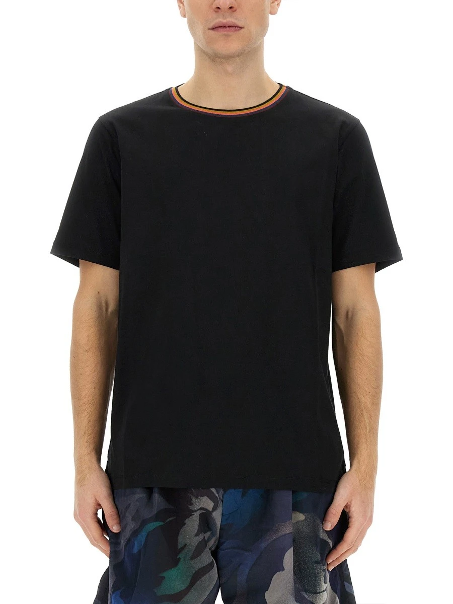T-SHIRT CON COLLO STRIPES LOGO.webp