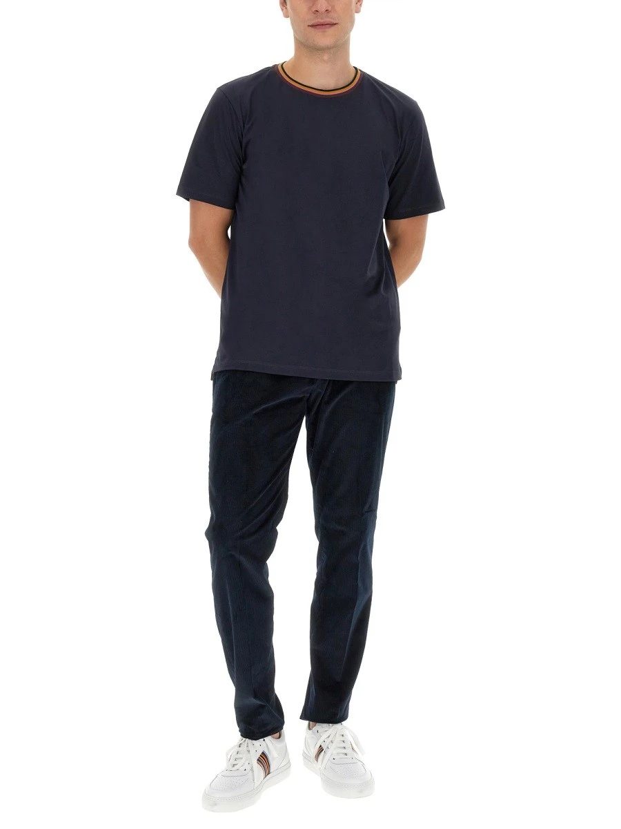 T-SHIRT CON COLLO STRIPES LOGO.webp
