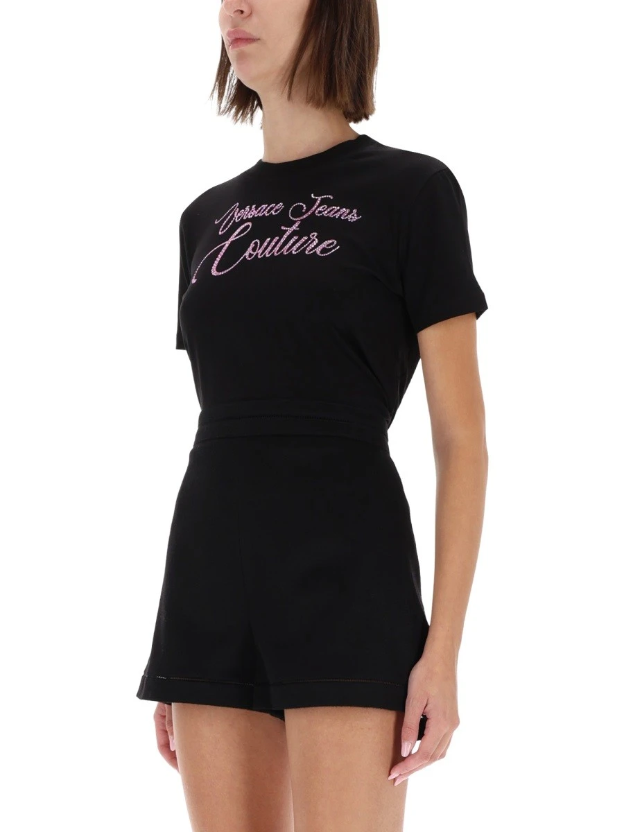 T-SHIRT CON LOGO E STRASS.webp